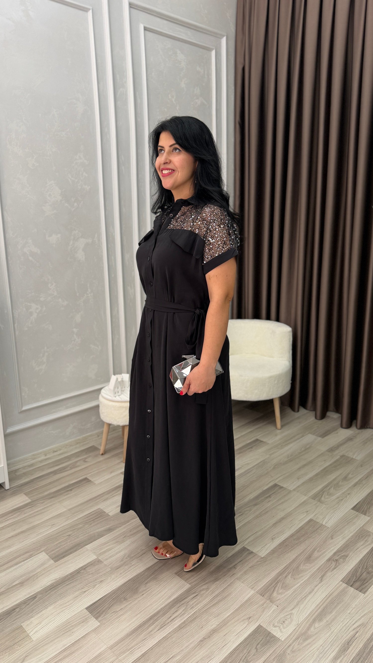 LINA COMFORT ELBİSE SİYAH