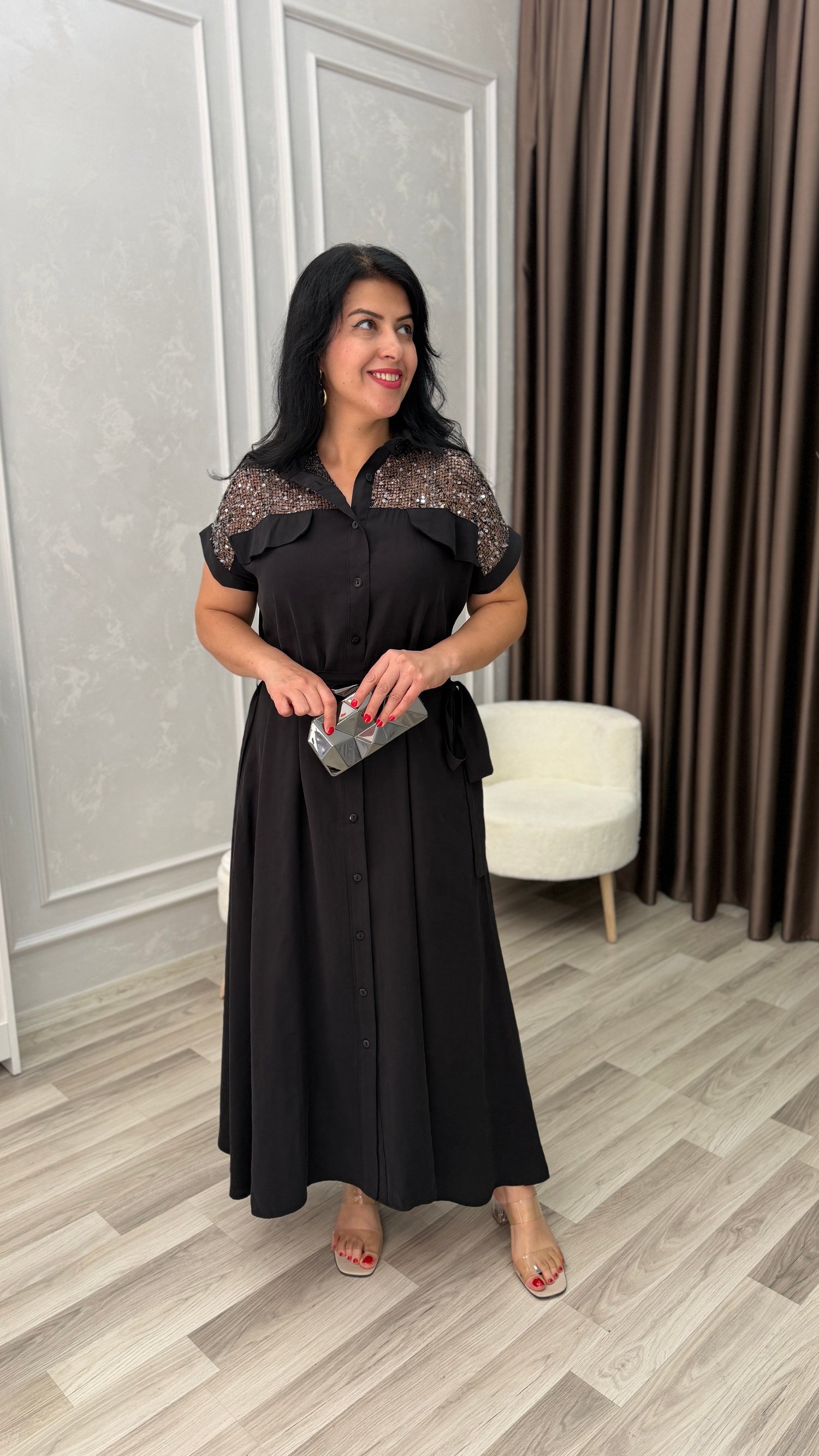 LINA COMFORT ELBİSE SİYAH