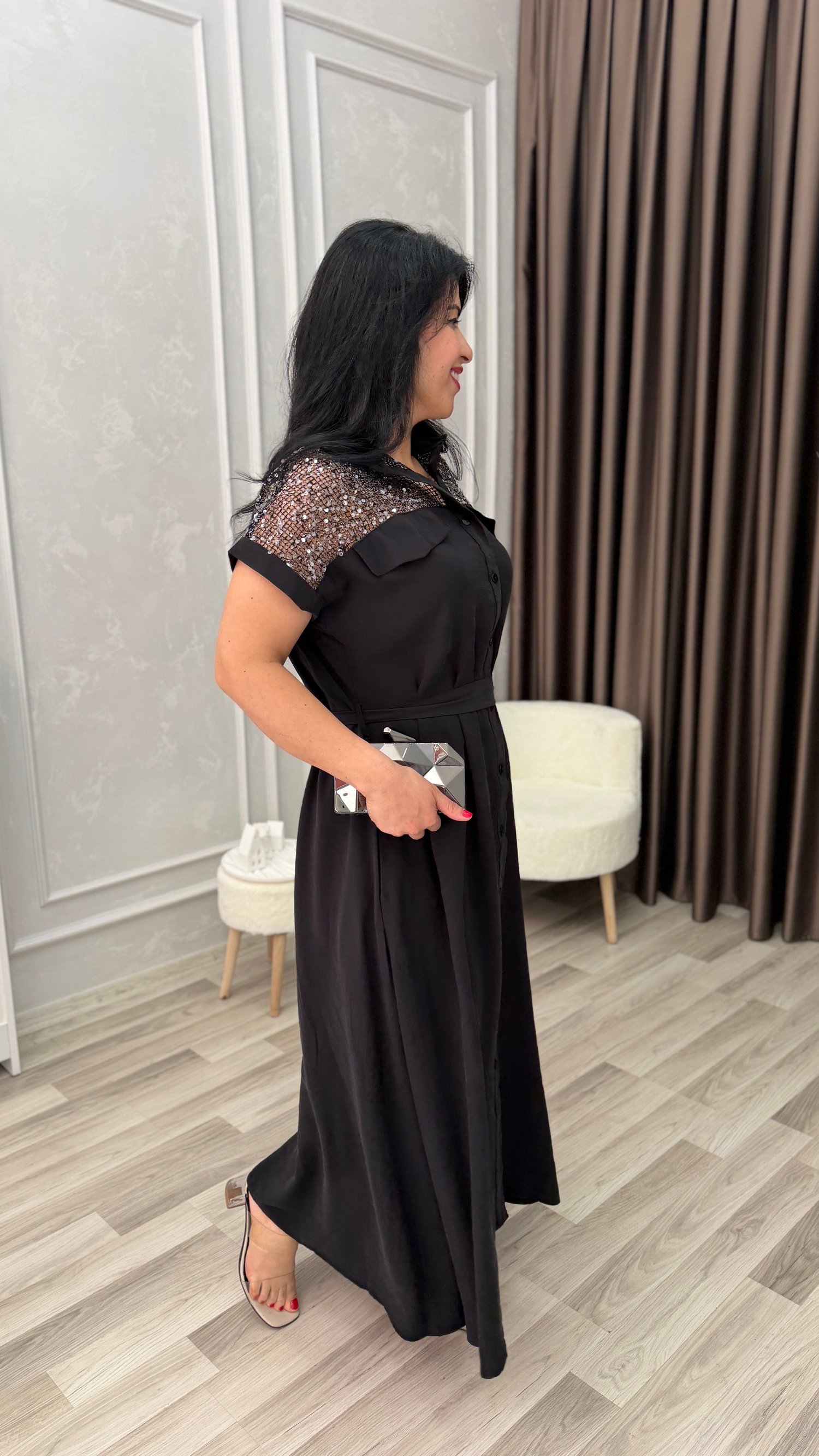 LINA COMFORT ELBİSE SİYAH