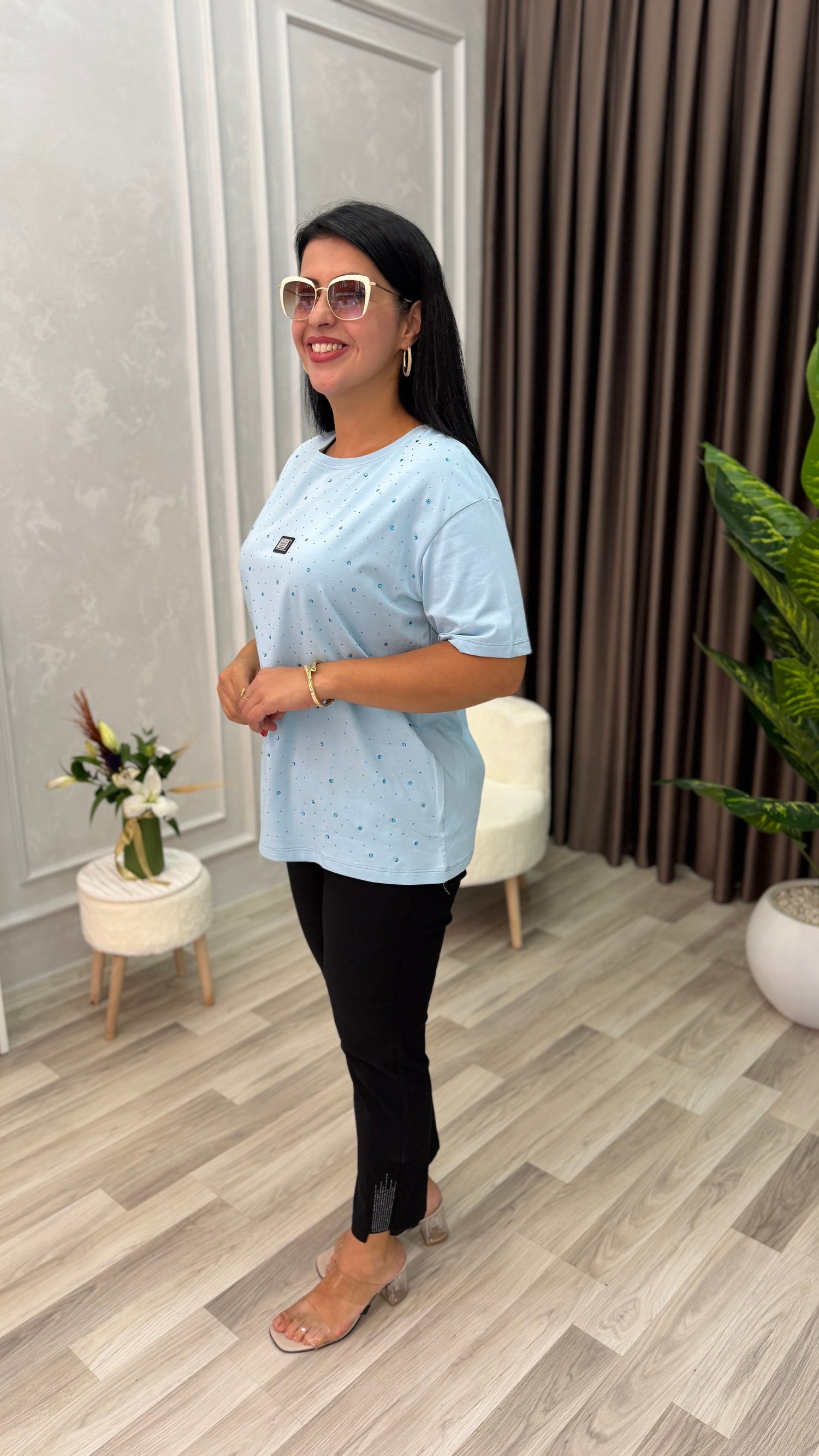 LINA SHINE TSHIRT / BLUZ BEBE MAVİ