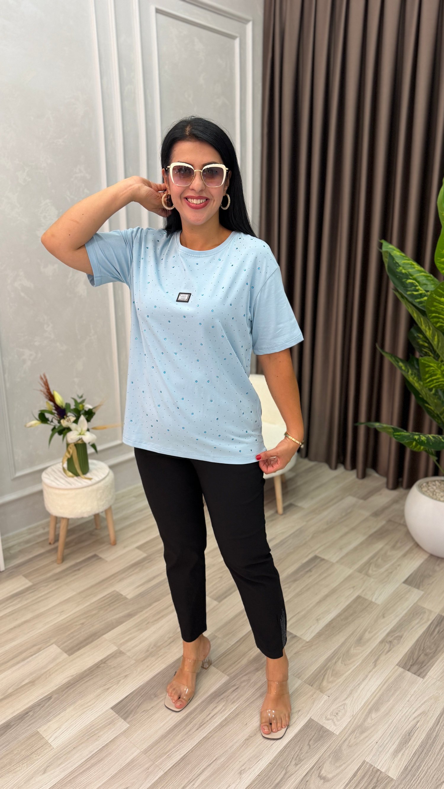LINA SHINE TSHIRT / BLUZ BEBE MAVİ