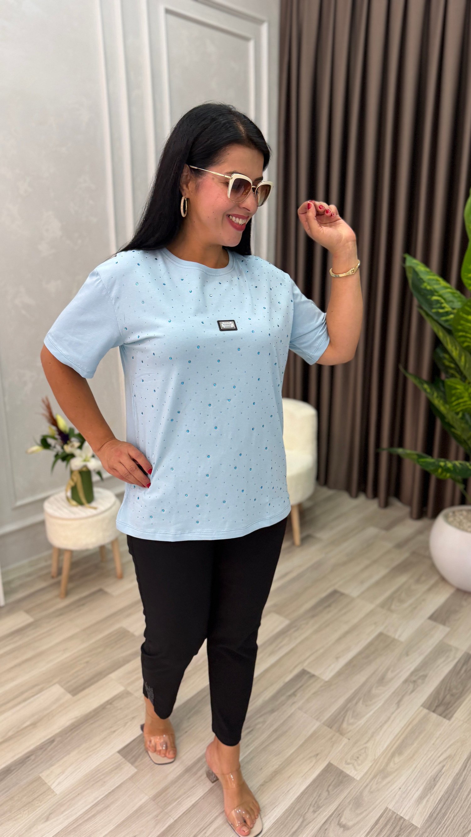 LINA SHINE TSHIRT / BLUZ BEBE MAVİ