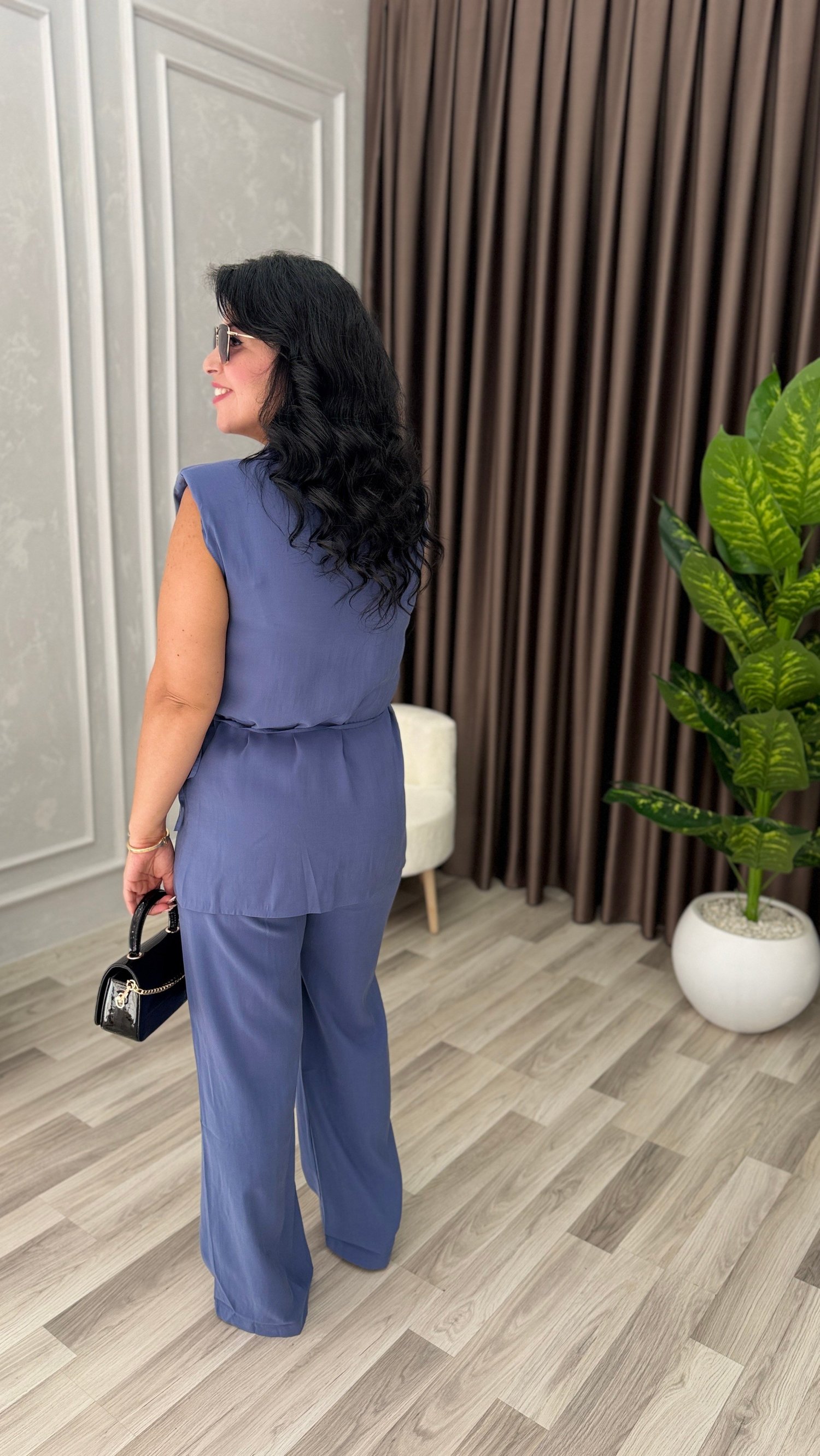 LINA SOFT TENSEL TAKIM İNDİGO MAVİ