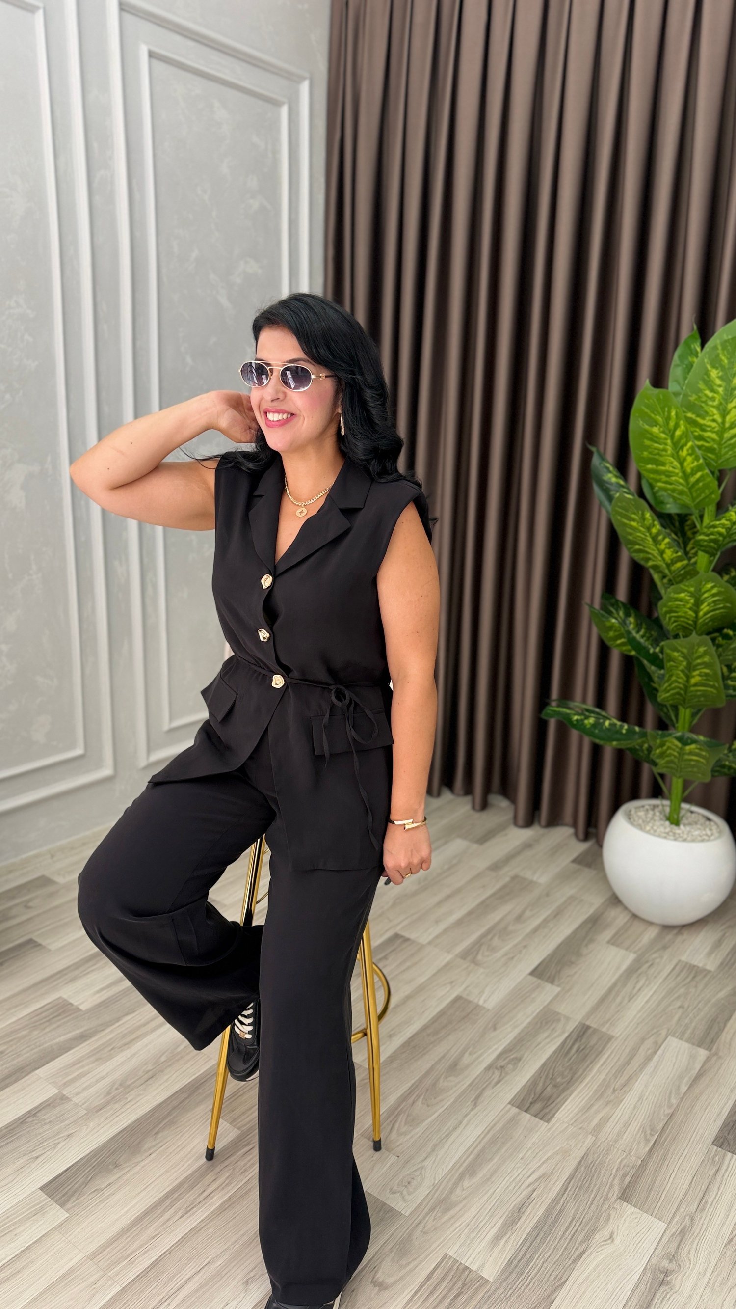 LINA SOFT TENSEL TAKIM SİYAH