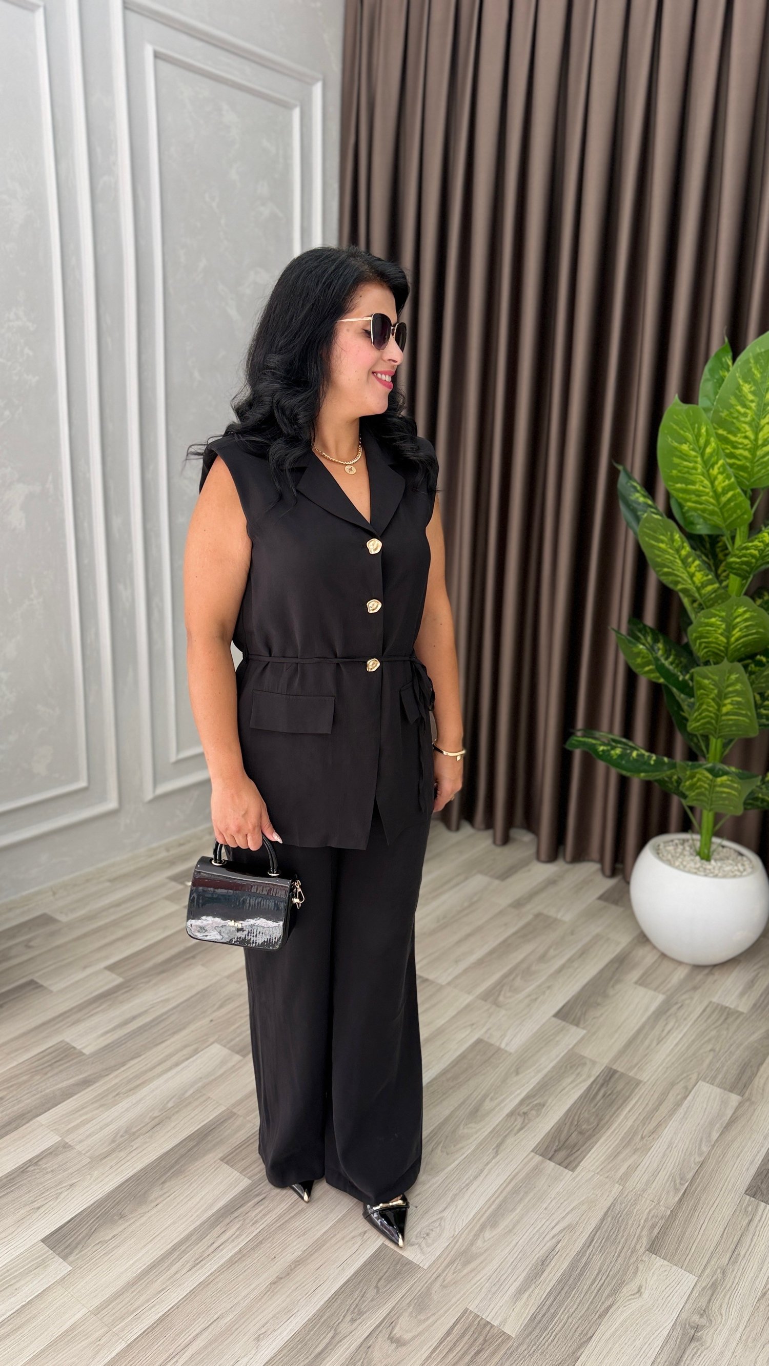 LINA SOFT TENSEL TAKIM SİYAH