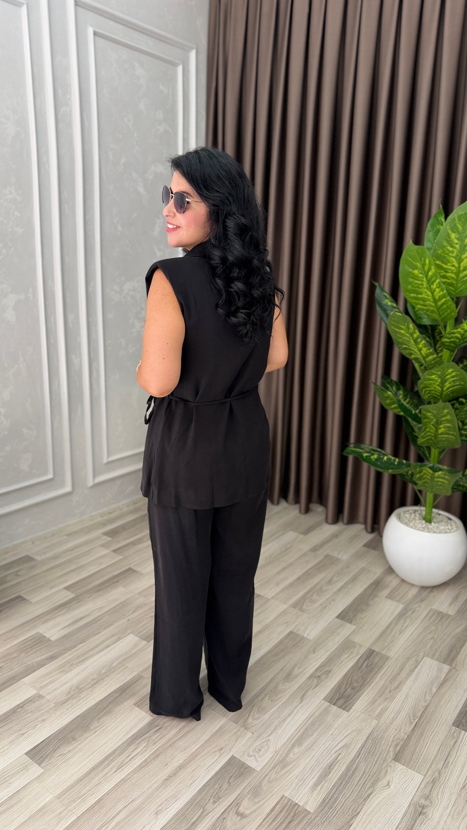 LINA SOFT TENSEL TAKIM SİYAH