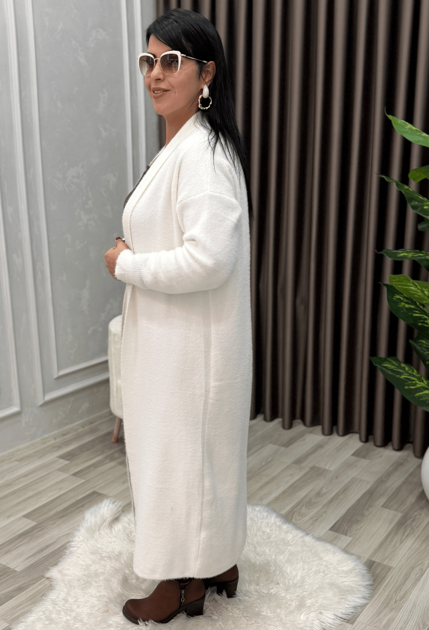 Maison Angora Hırka Beyaz