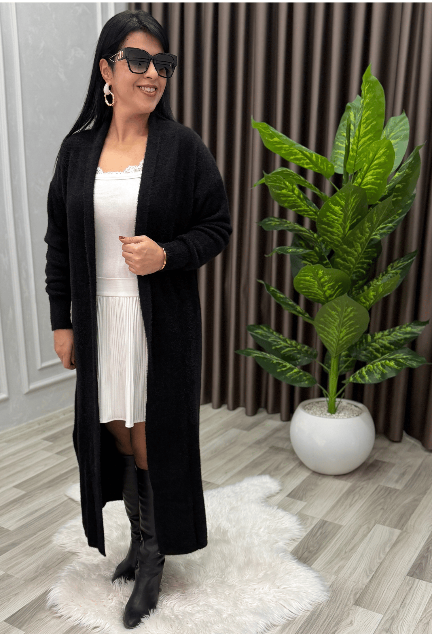 Maison Angora Hırka Siyah