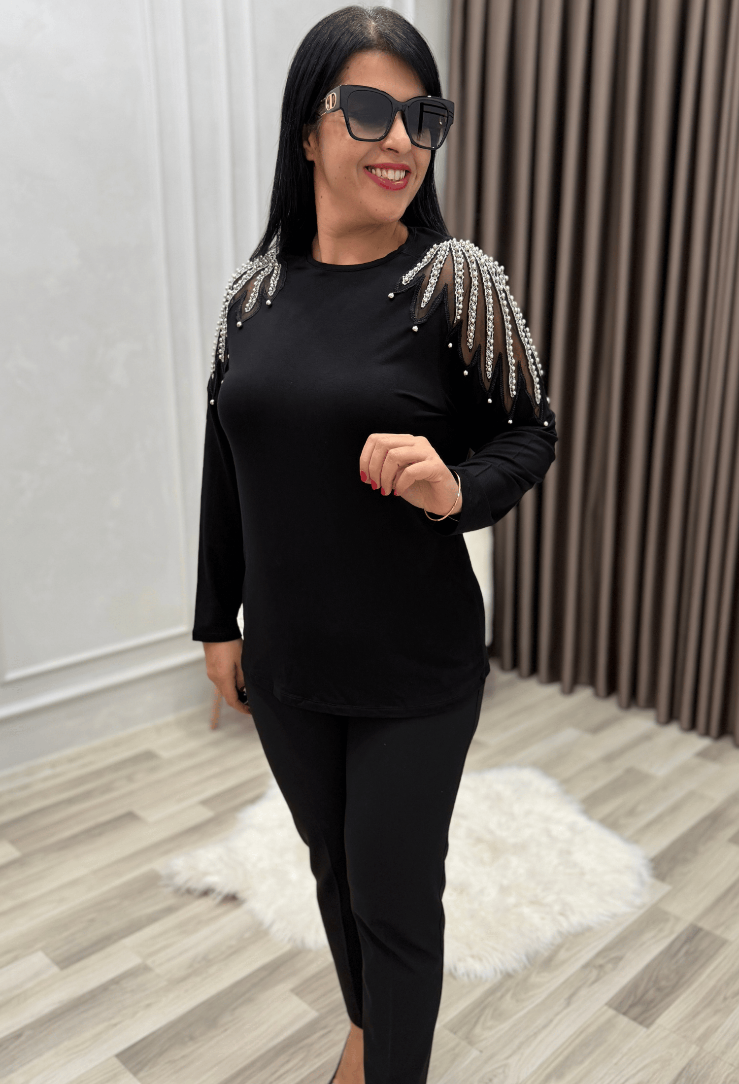 Majesty Gümüş Premium Bluz