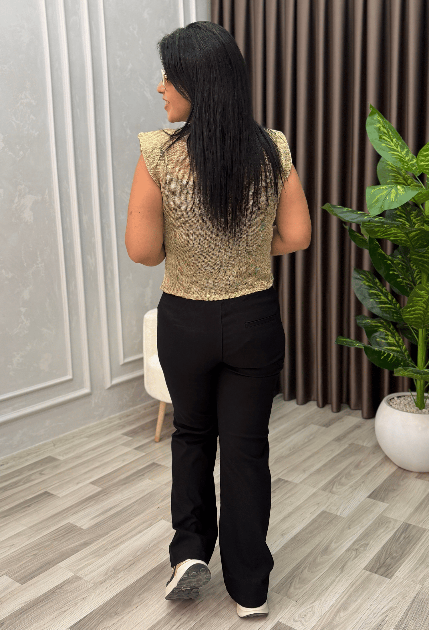 MILA GOLD VATKALI MERSERİZE BLUZ