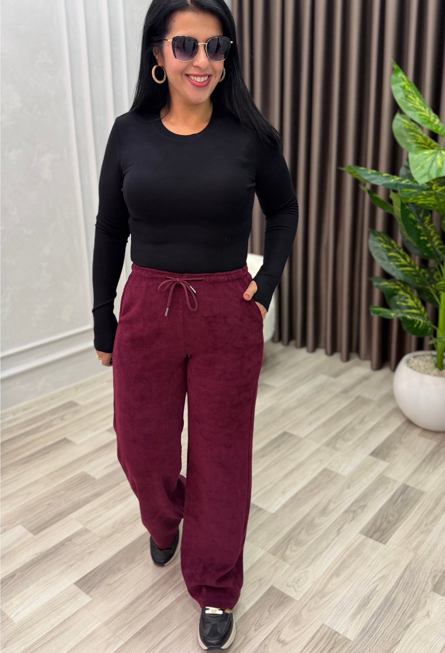 MILANO COMFORT İTALYAN KADİFE PANTOLON BORDO