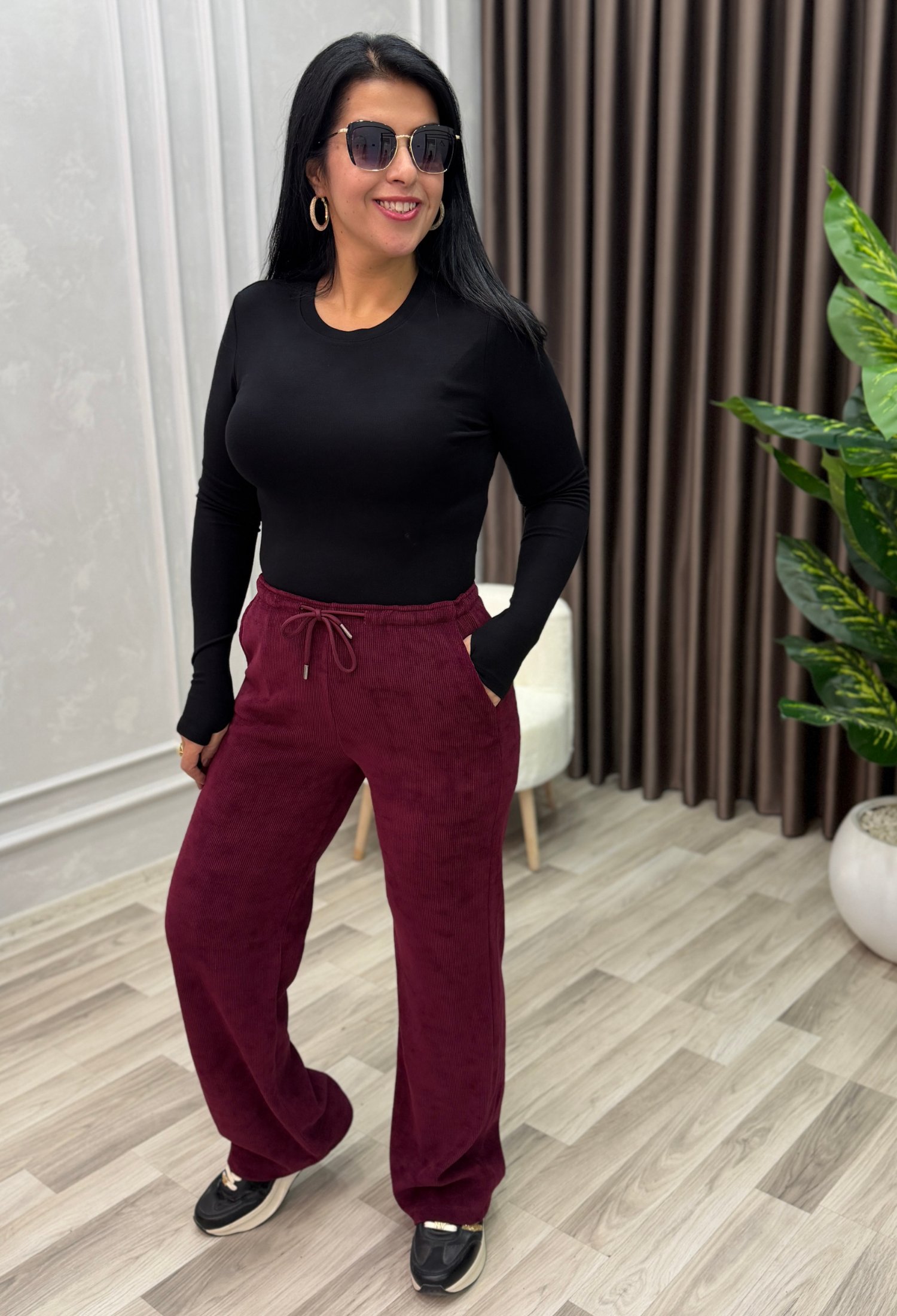 MILANO COMFORT İTALYAN KADİFE PANTOLON BORDO
