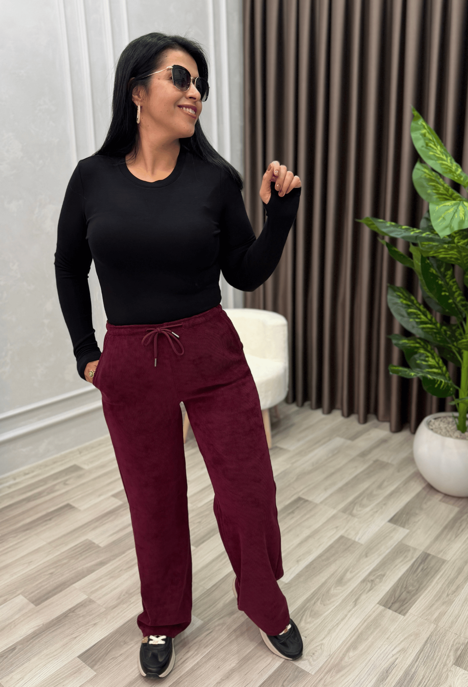 MILANO COMFORT İTALYAN KADİFE PANTOLON BORDO