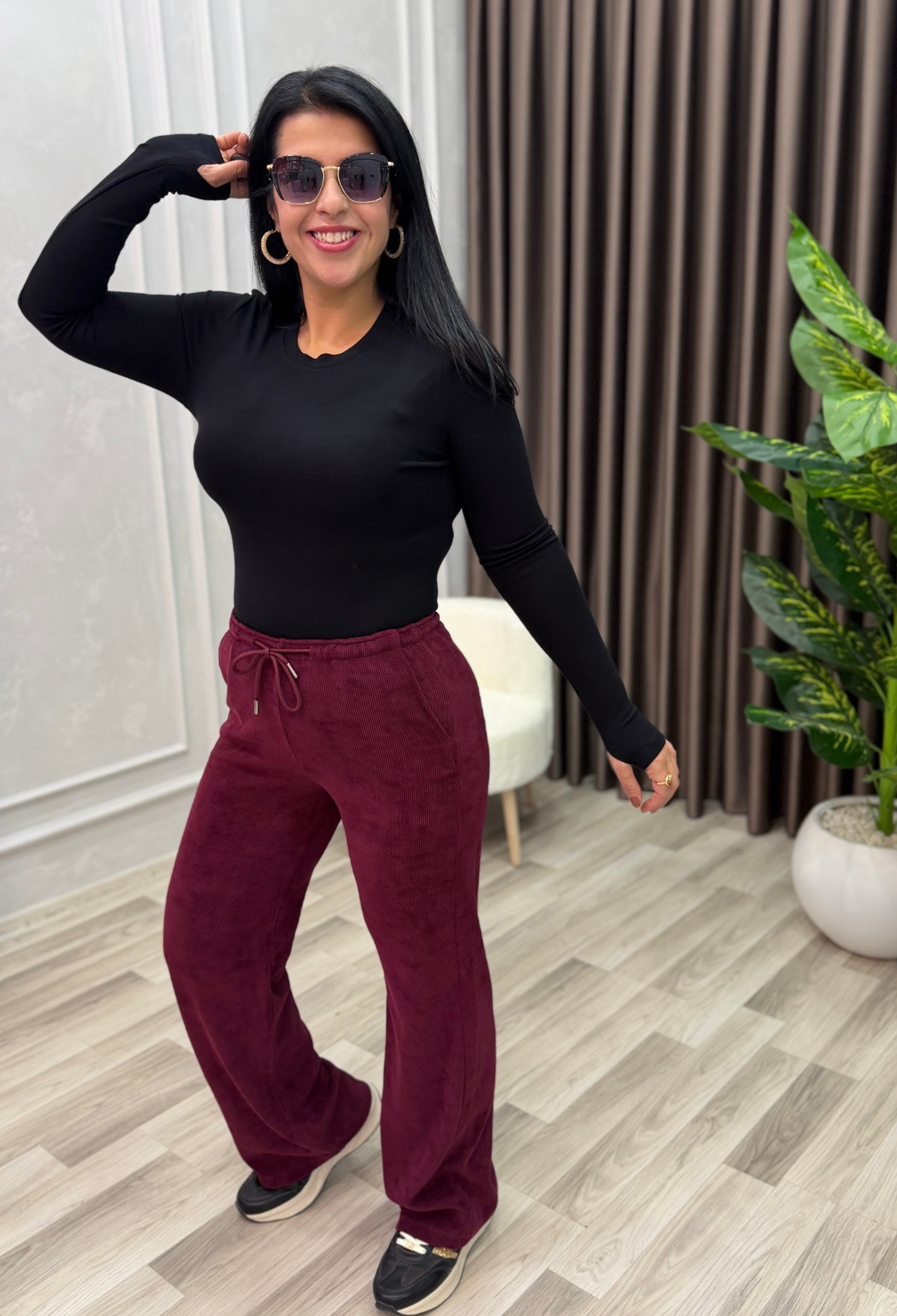 MILANO COMFORT İTALYAN KADİFE PANTOLON BORDO