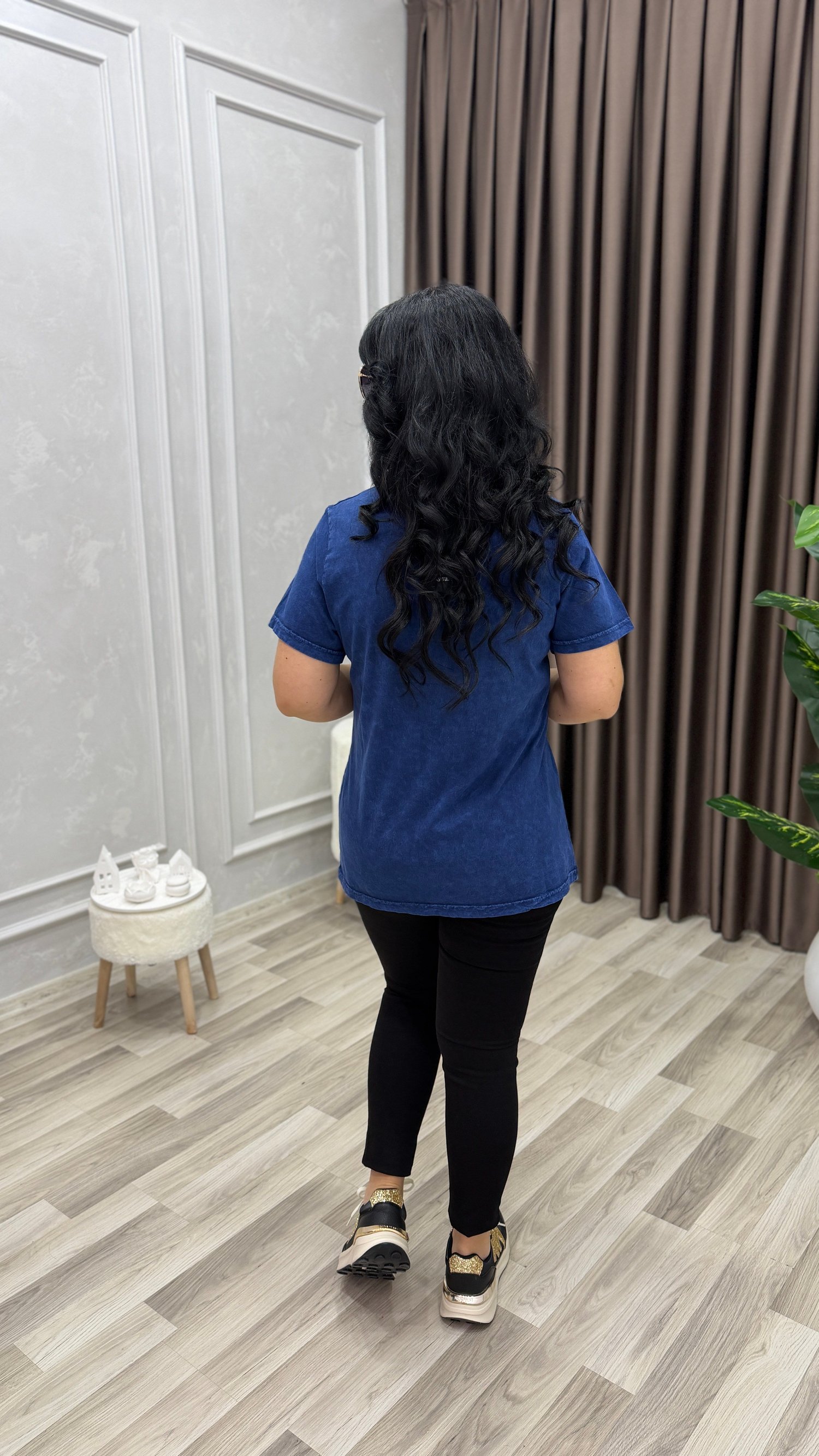 MONA BELLA DROP & PAYET TSHIRT LACİVERT