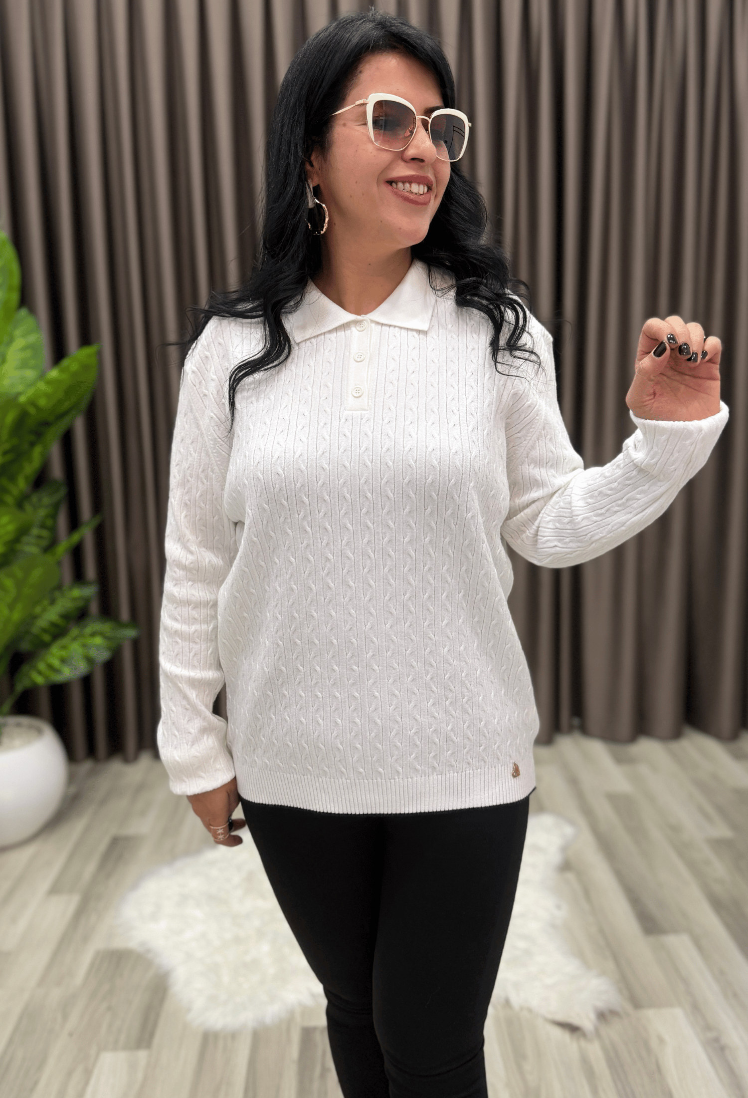 MONA KAŞMİR ELİT TRİKO BEYAZ