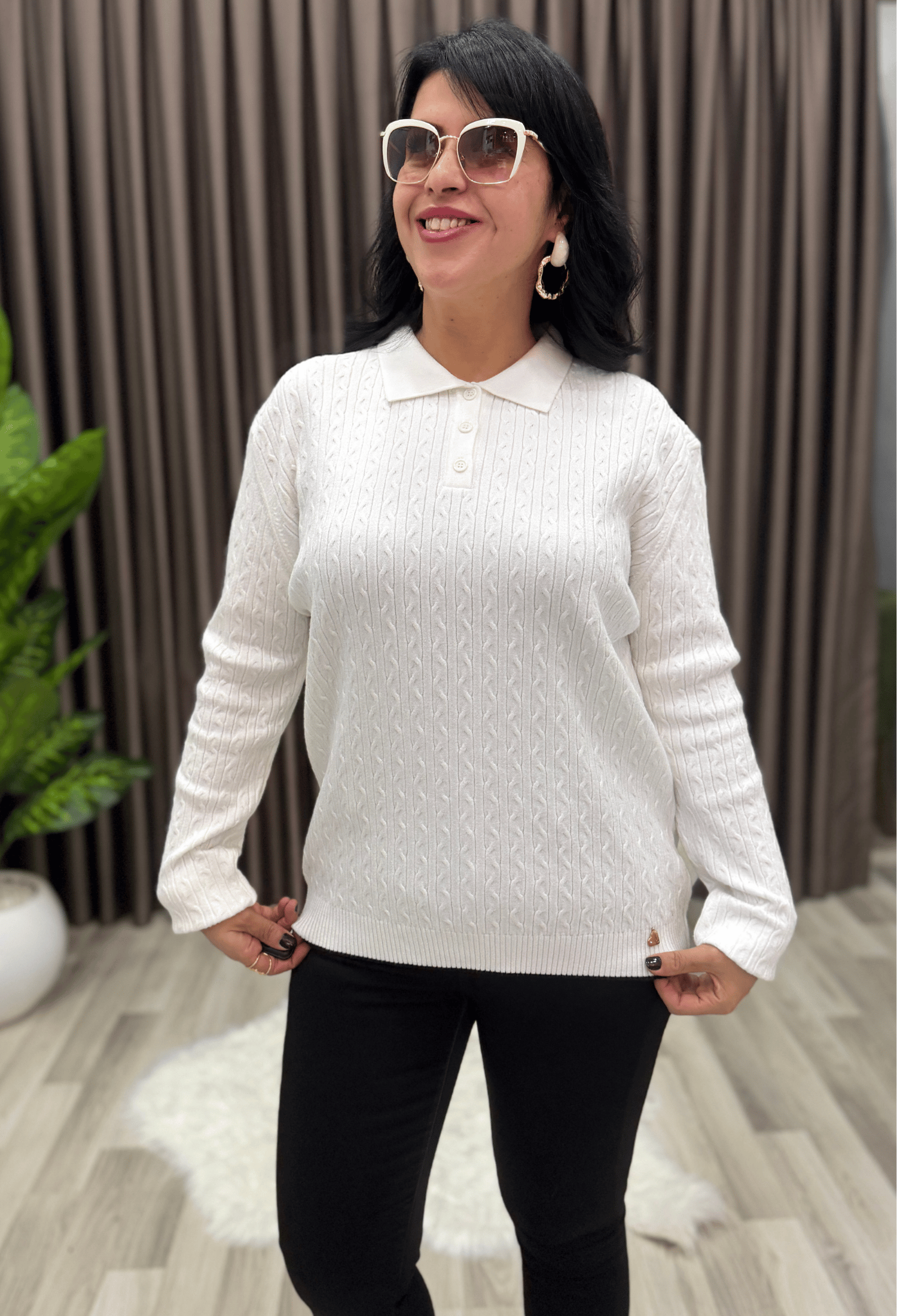 MONA KAŞMİR ELİT TRİKO BEYAZ
