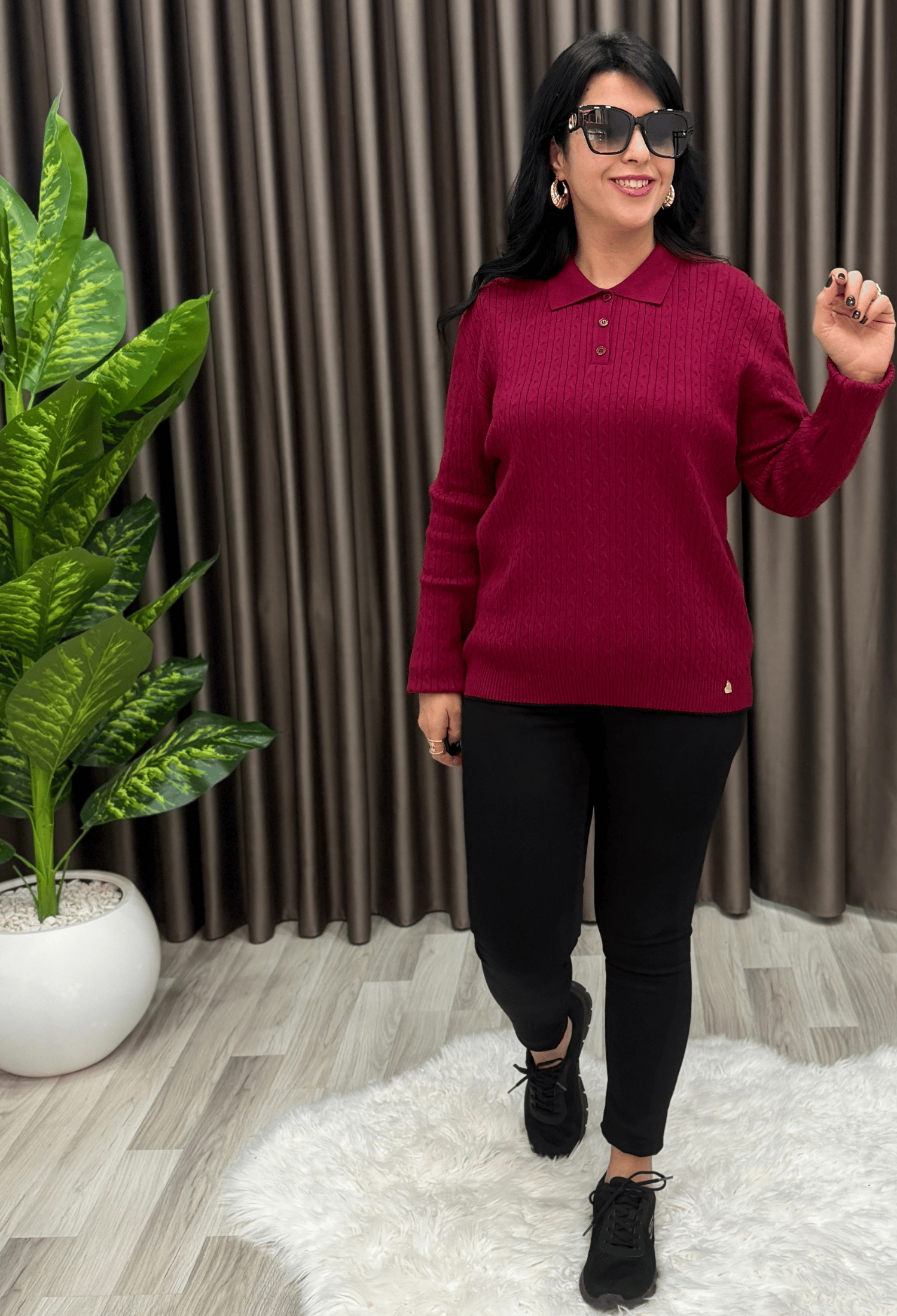 MONA KAŞMİR ELİT TRİKO BORDO