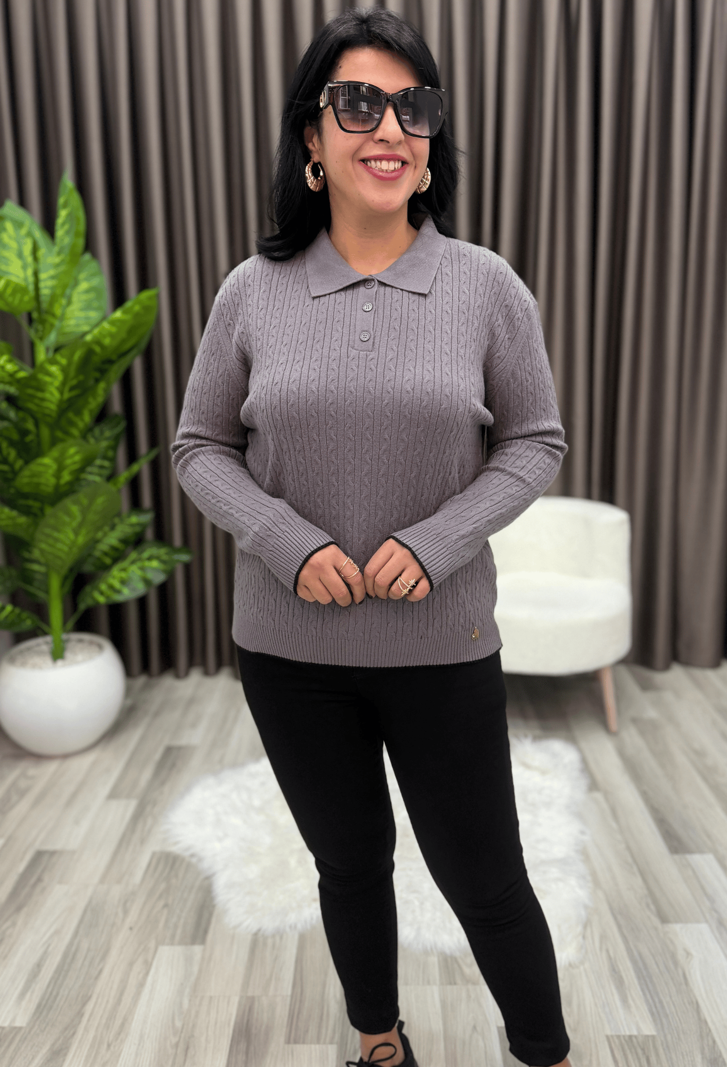 MONA KAŞMİR ELİT TRİKO GRİ