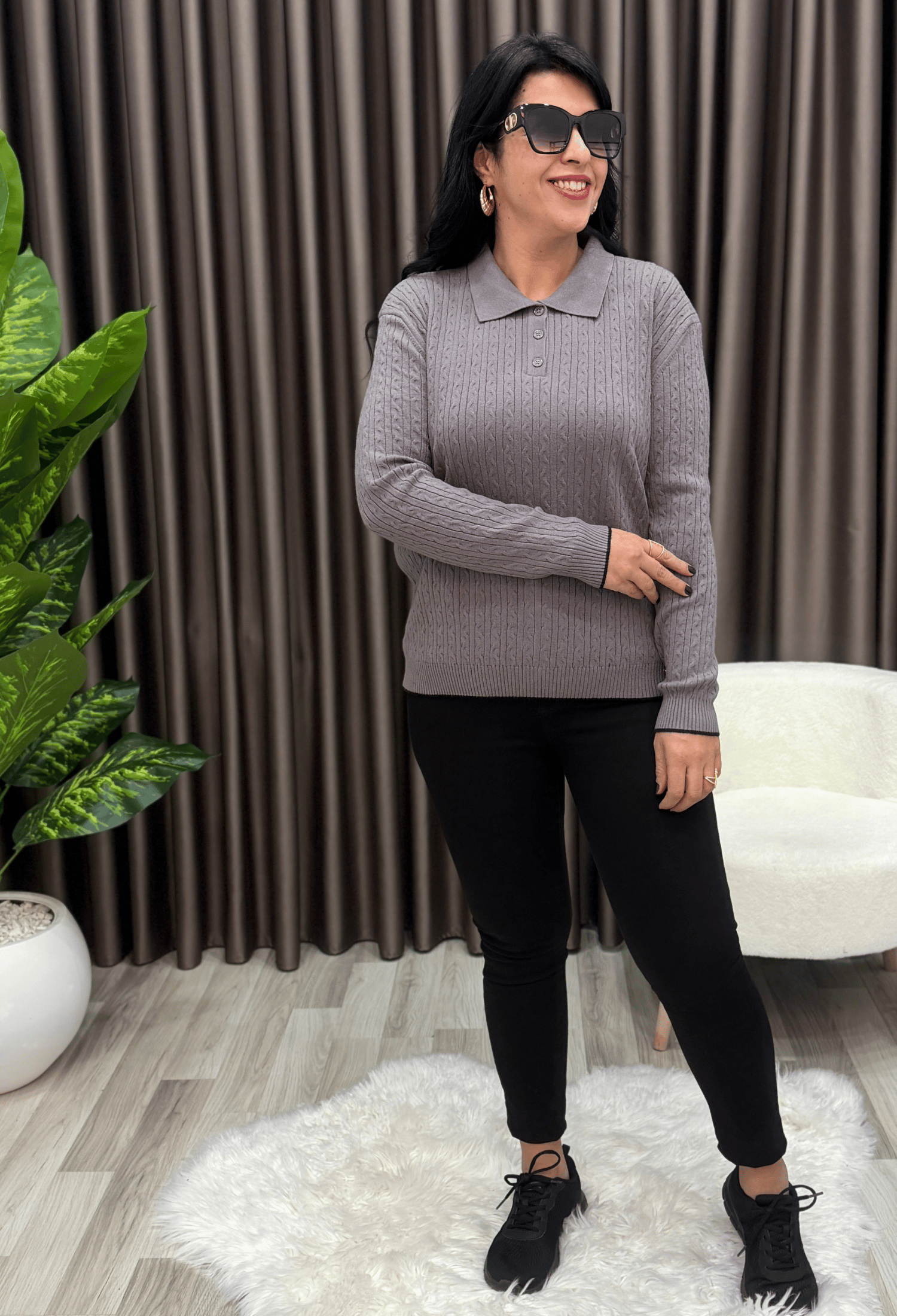 MONA KAŞMİR ELİT TRİKO GRİ