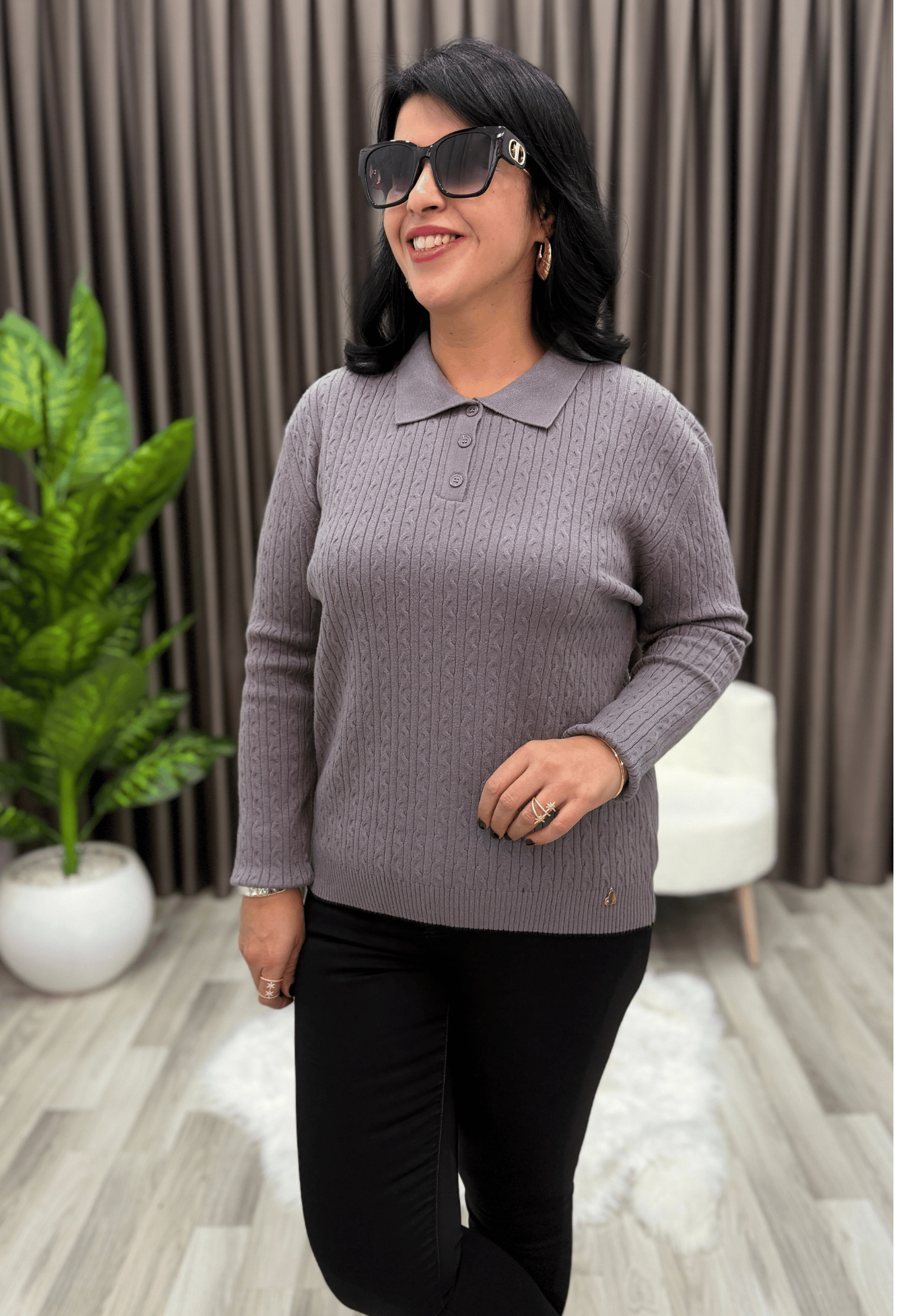 MONA KAŞMİR ELİT TRİKO GRİ