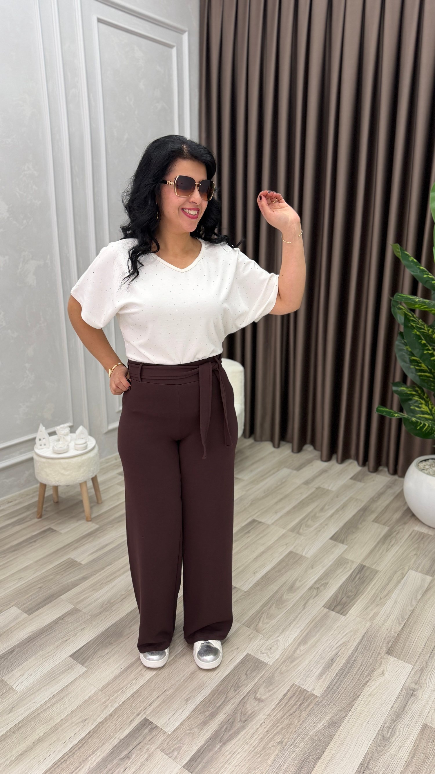 MOVE & GO PALAZZO MODEL PANTOLON KAHVERENGİ