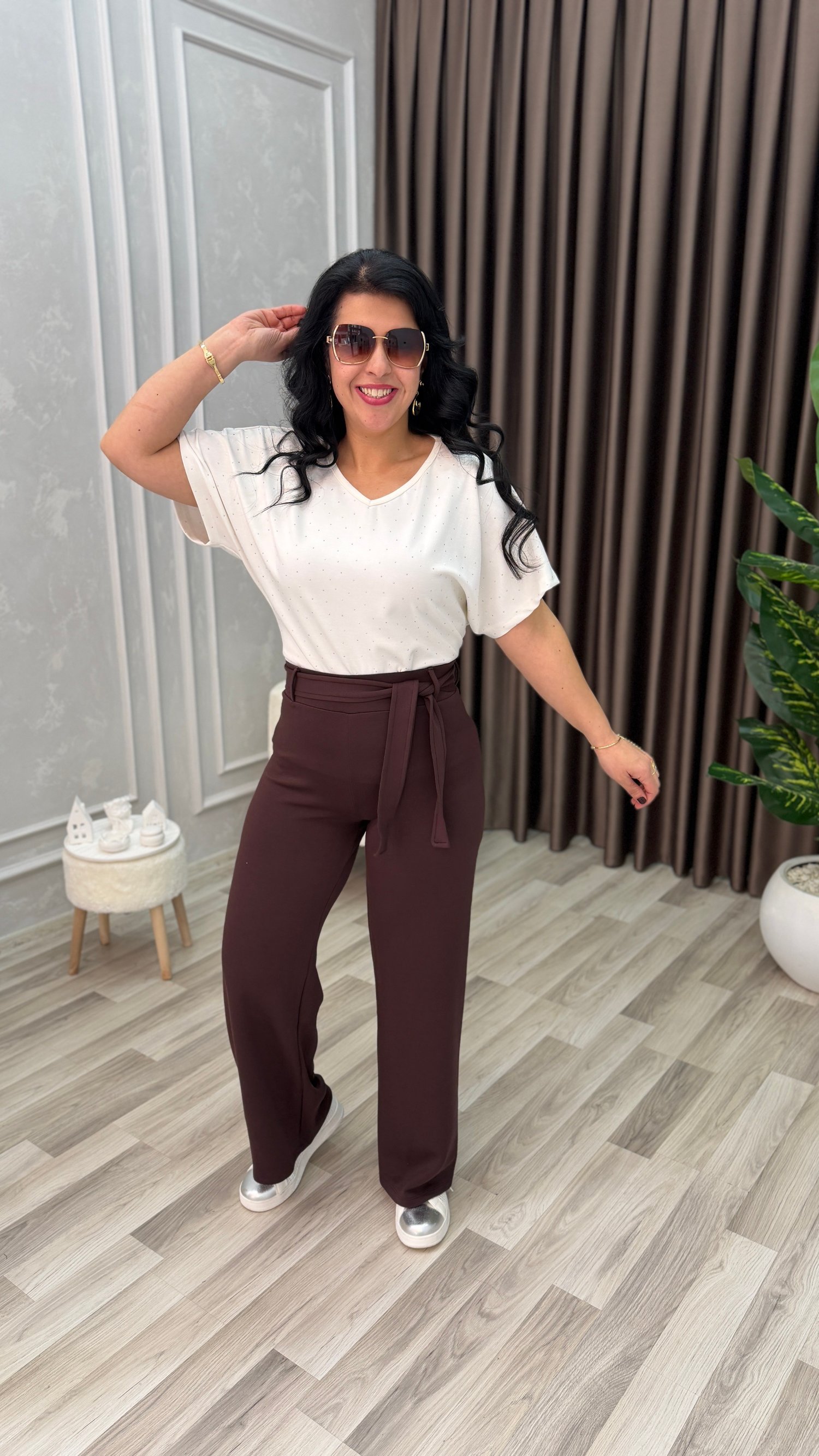 MOVE & GO PALAZZO MODEL PANTOLON KAHVERENGİ