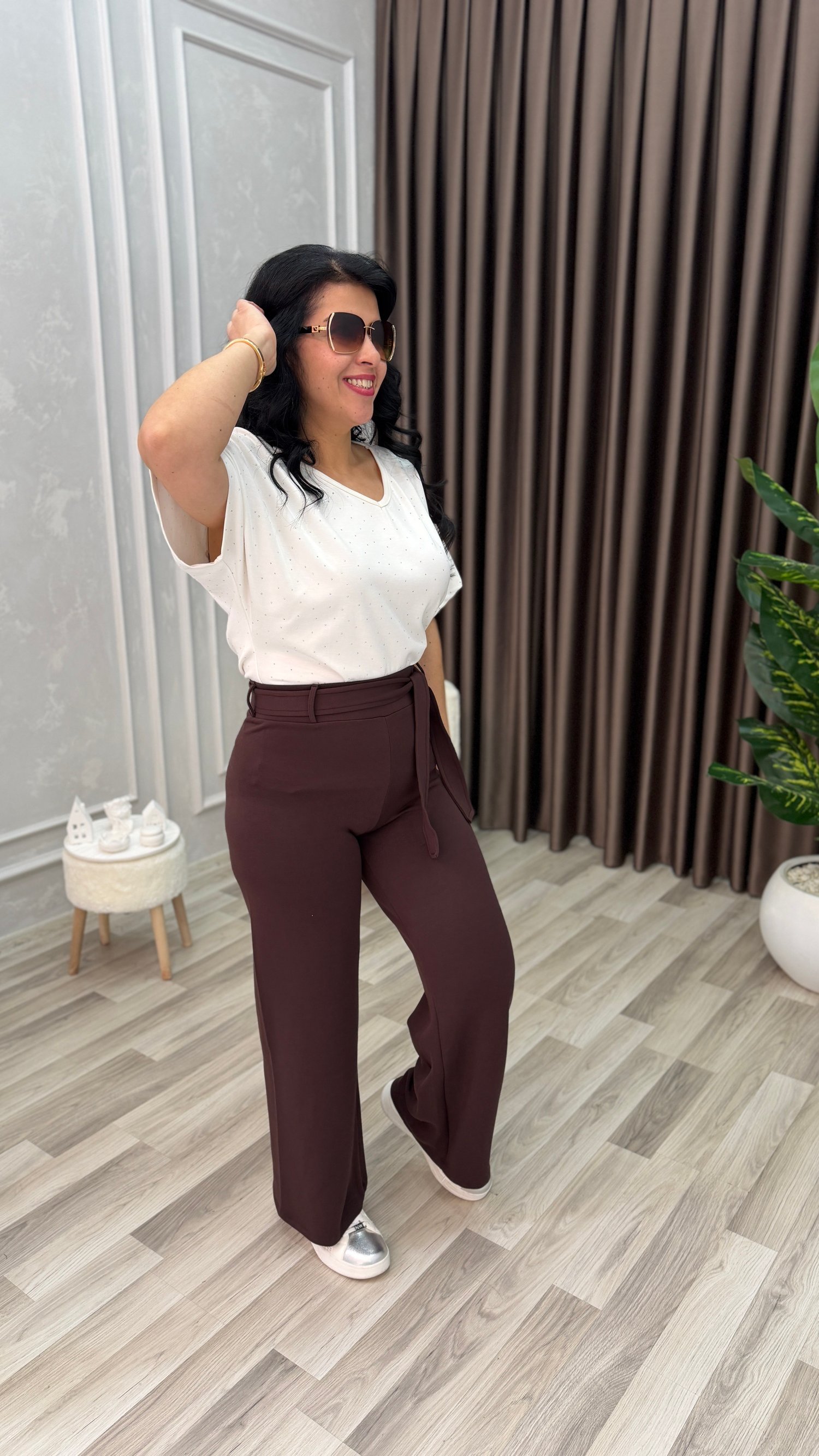 MOVE & GO PALAZZO MODEL PANTOLON KAHVERENGİ