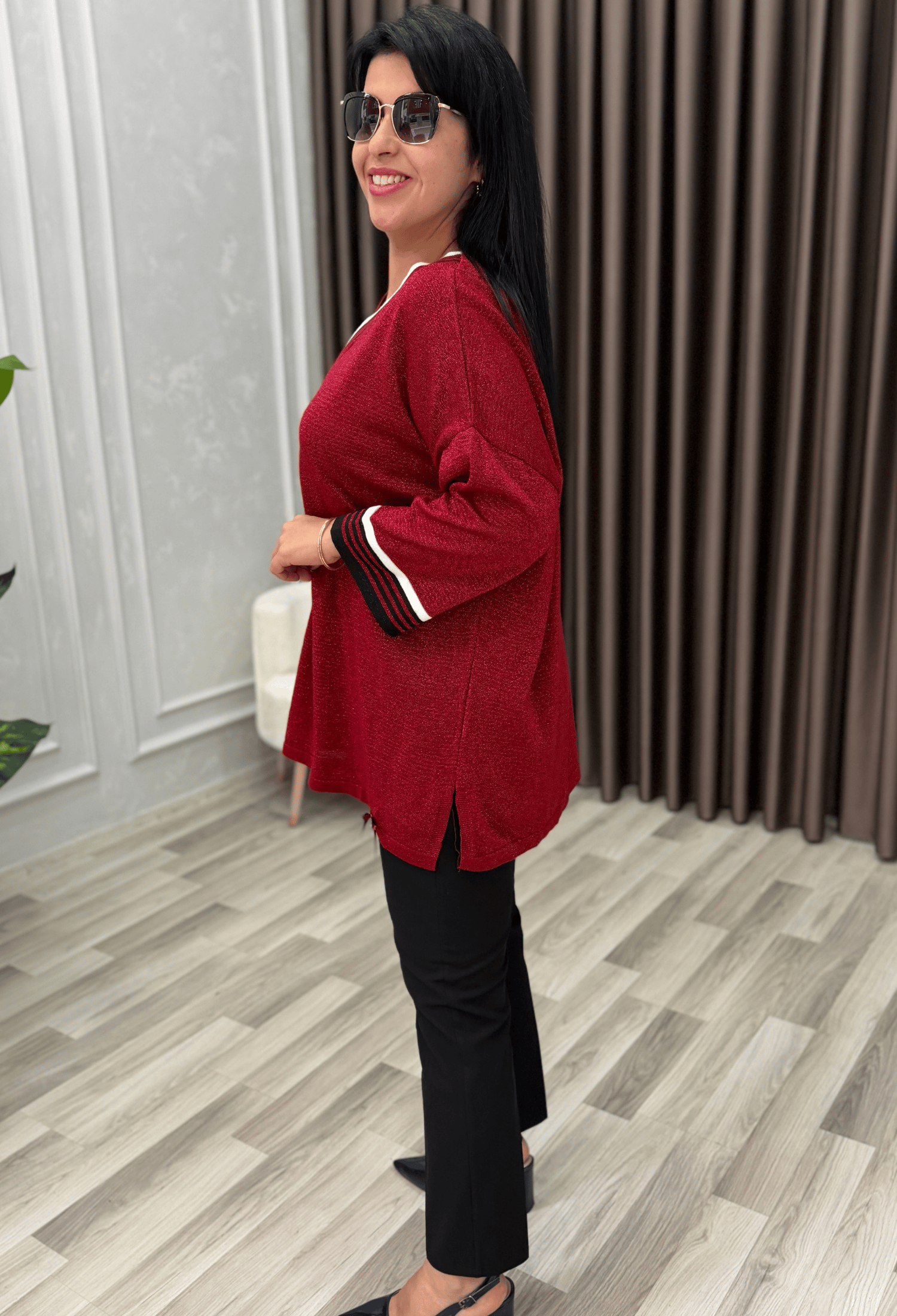 NADIA ELİT TRİKO BLUZ BORDO