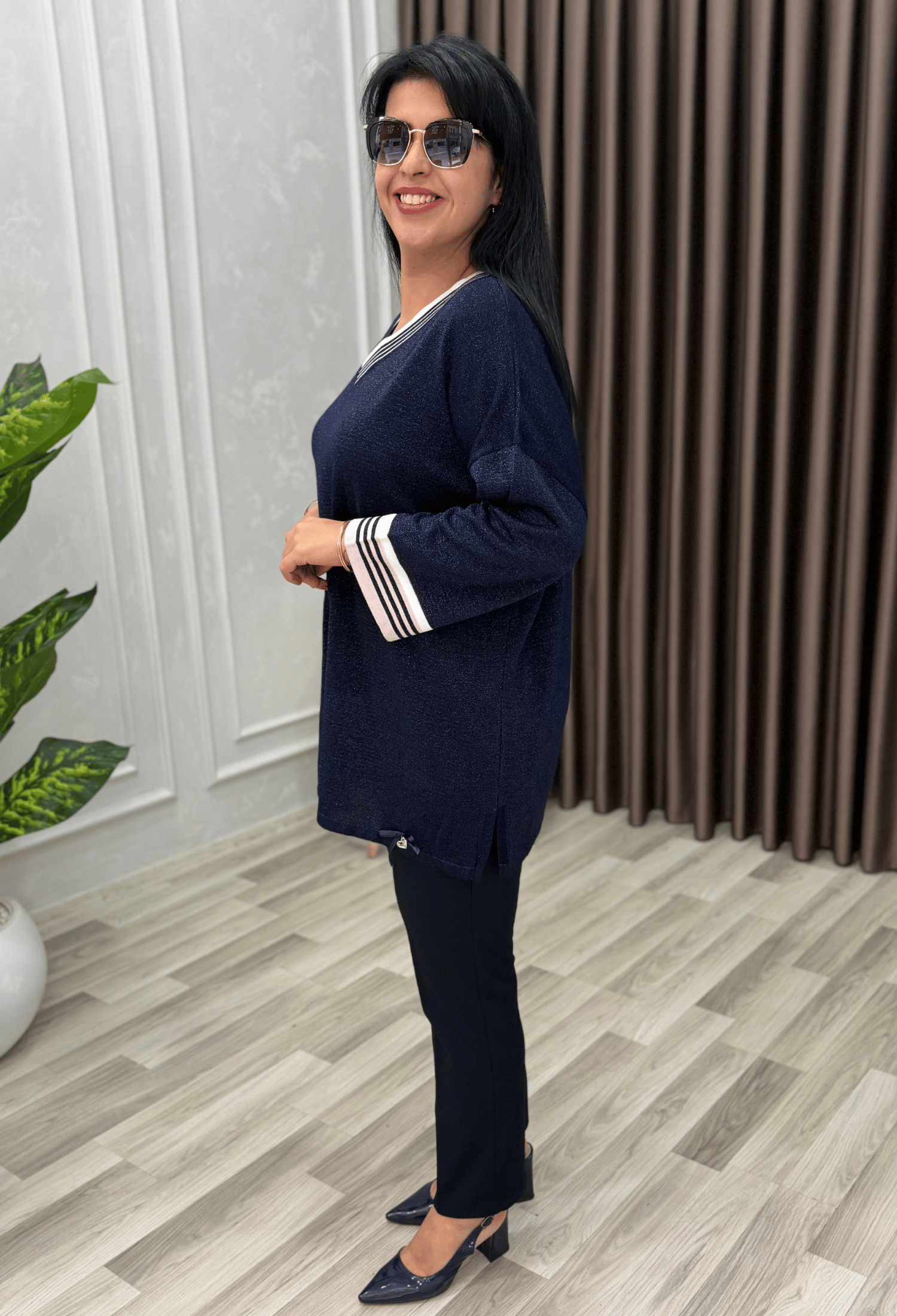 NADIA ELİT TRİKO BLUZ LACİVERT