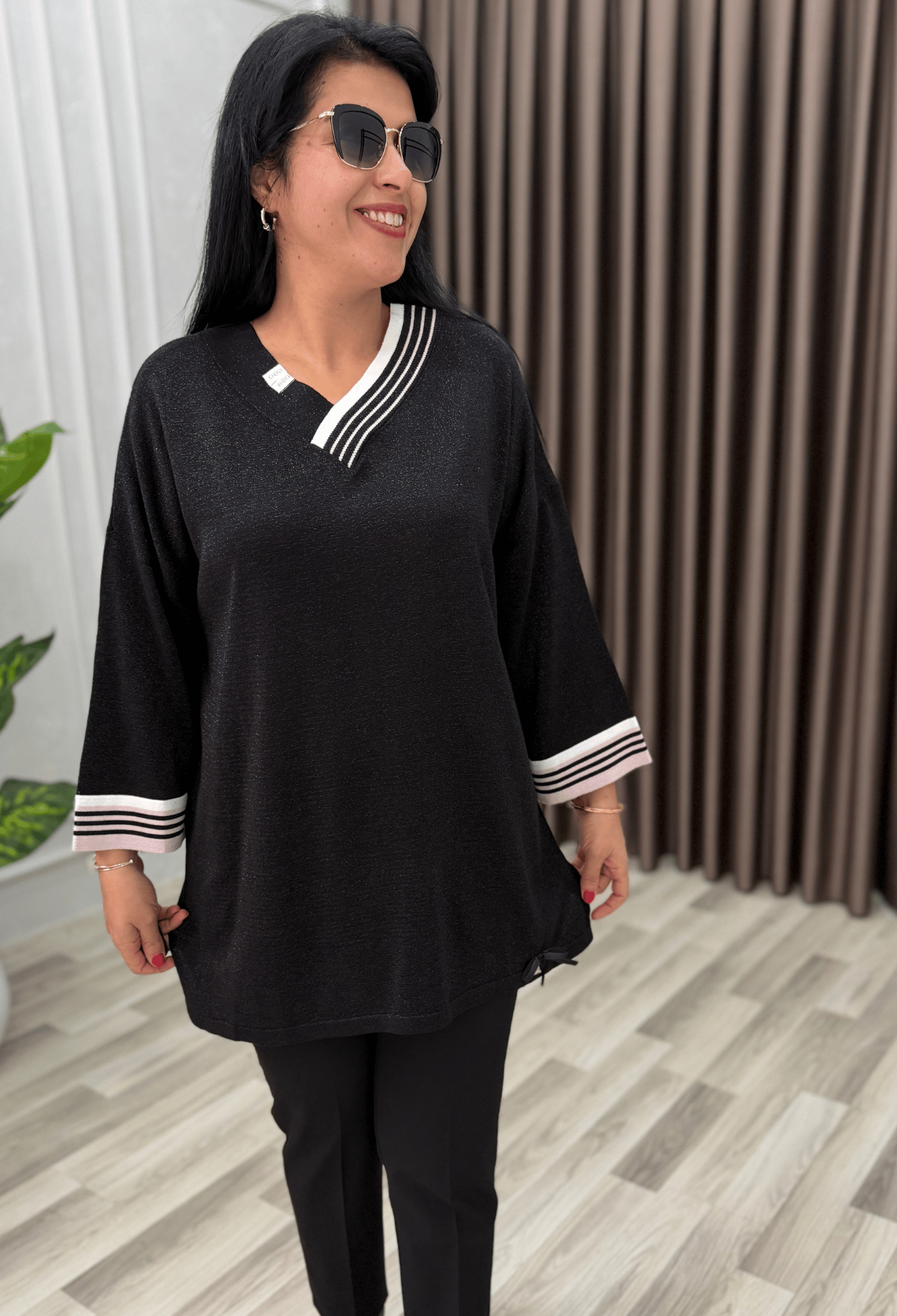 NADIA ELİT TRİKO BLUZ SİYAH