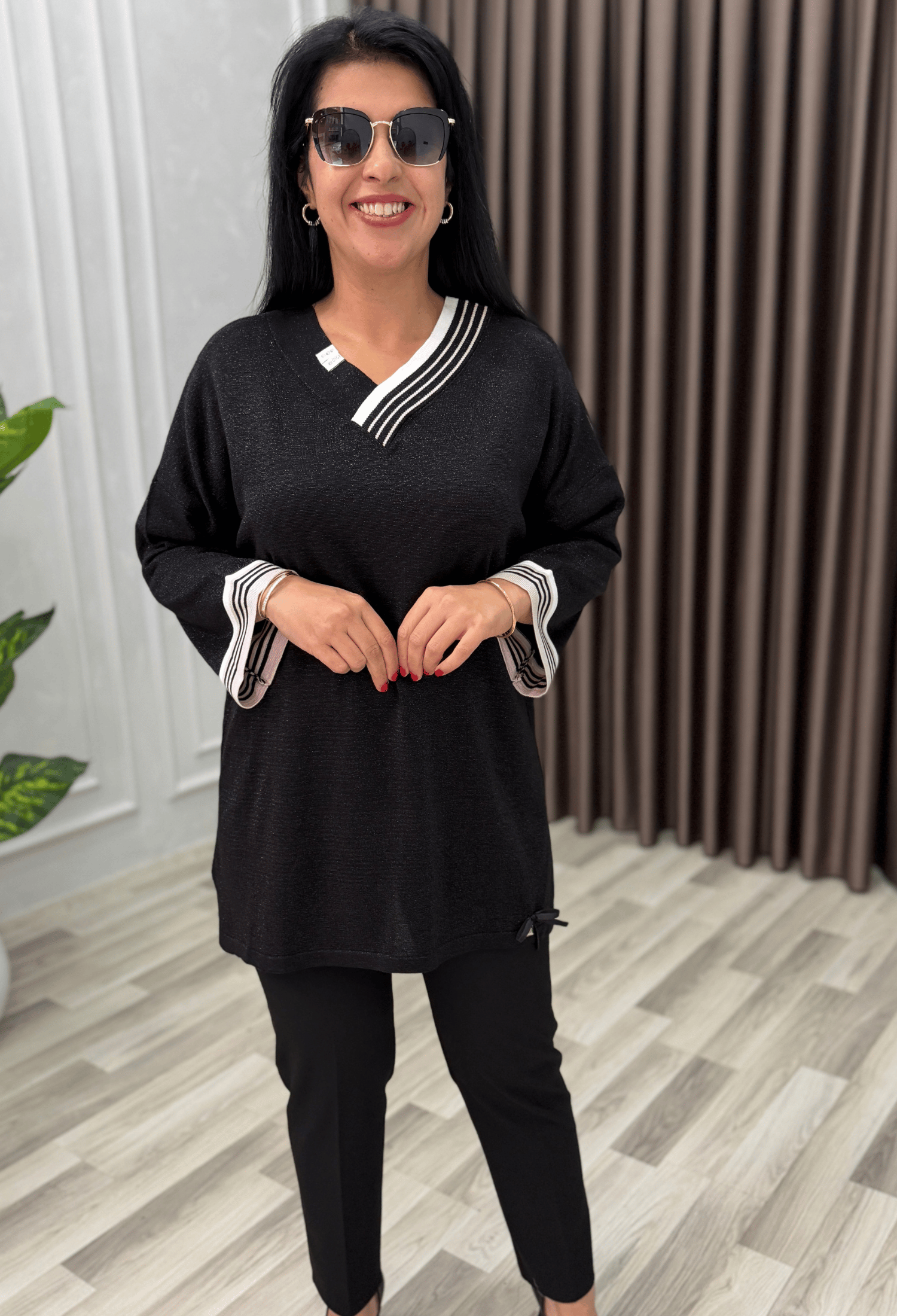 NADIA ELİT TRİKO BLUZ SİYAH