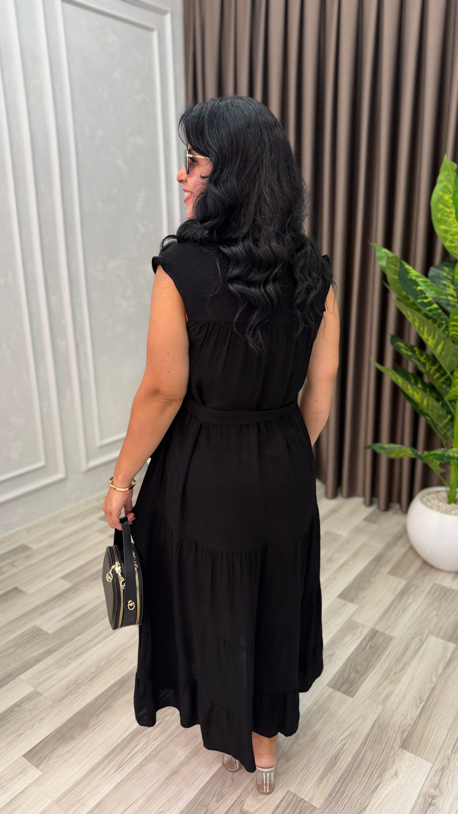 NATURAL TOUCH ELBİSE 3 DÜĞME SİYAH