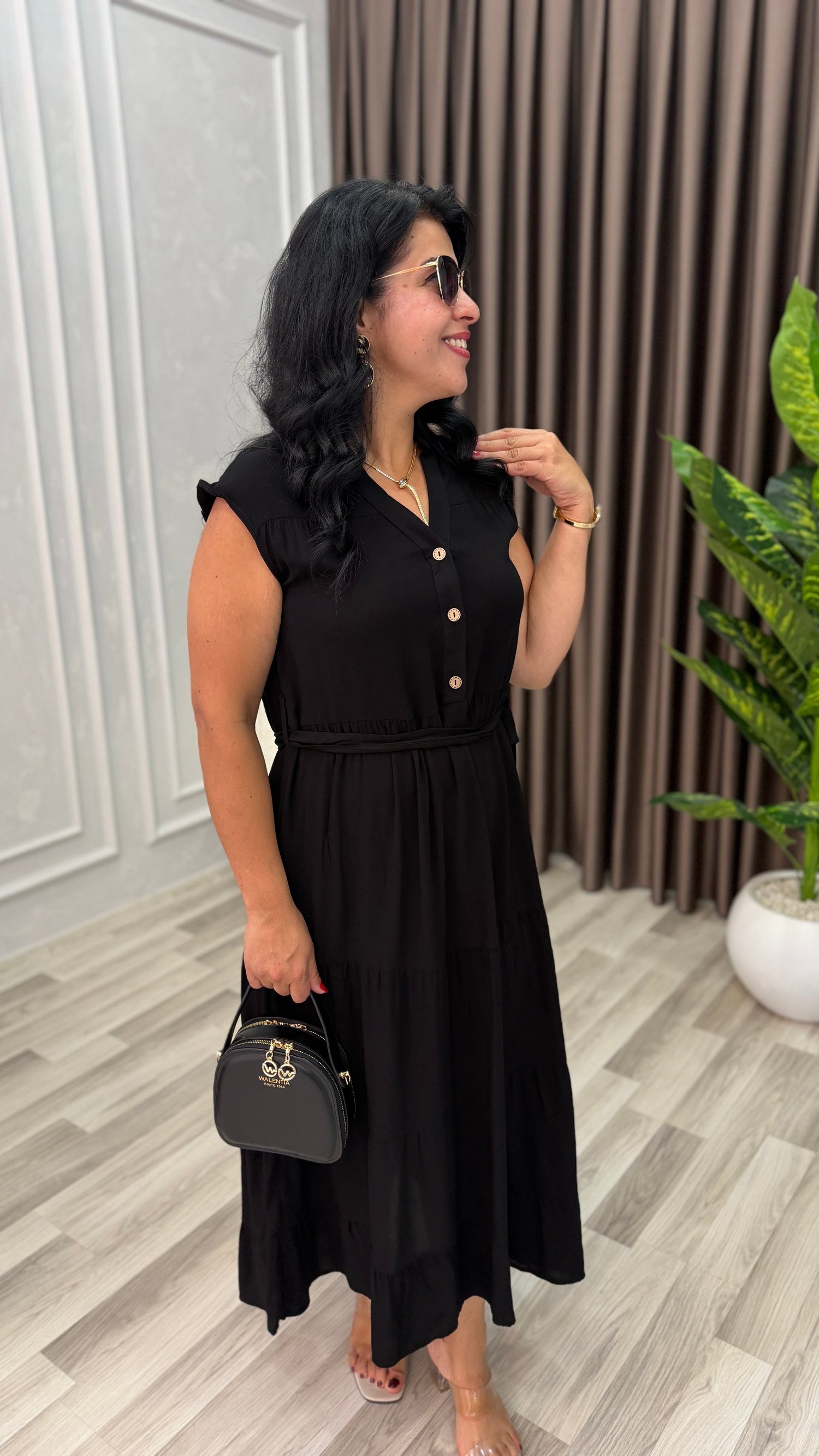 NATURAL TOUCH ELBİSE 3 DÜĞME SİYAH