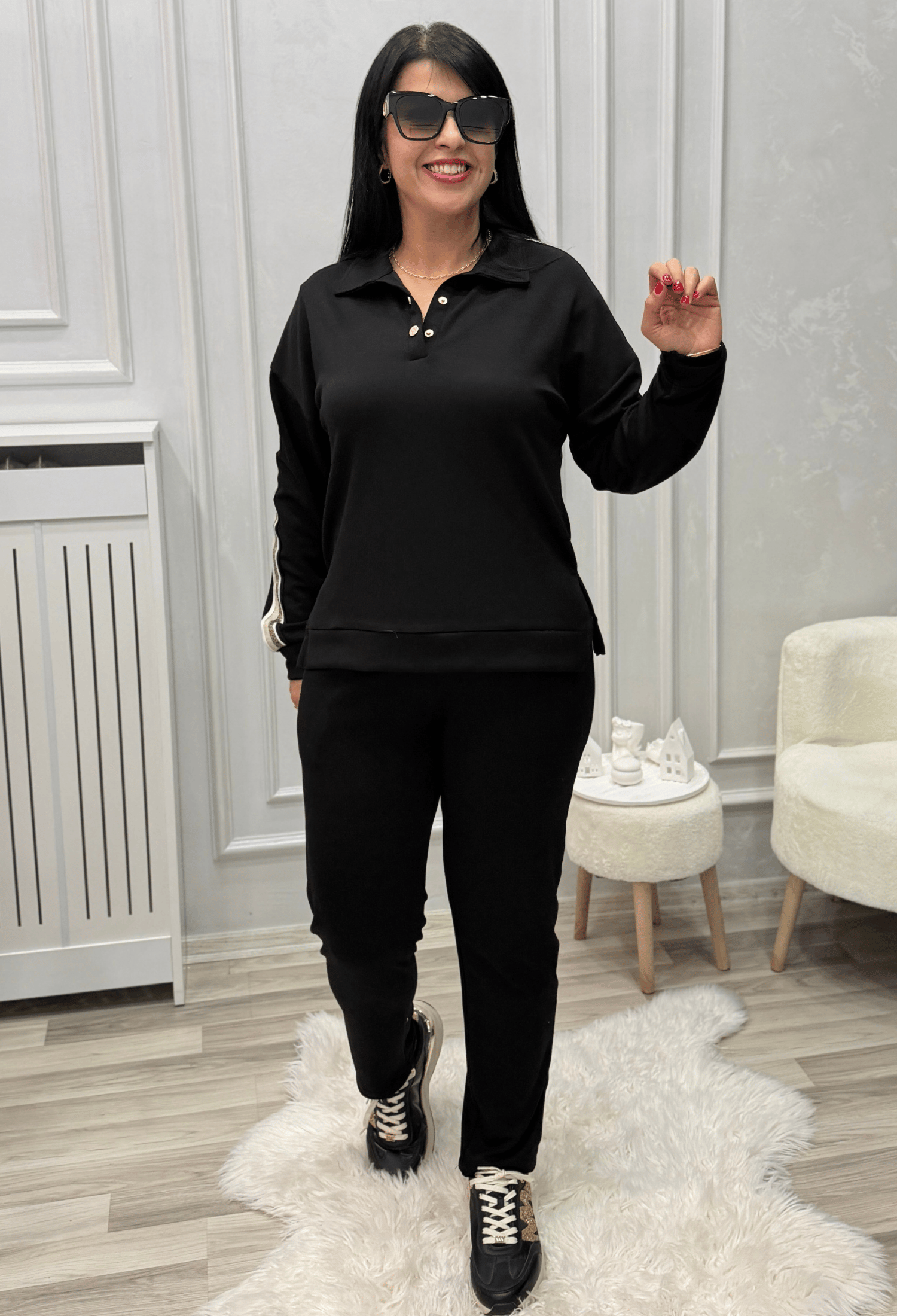 Nova Sport Chic Takım Siyah