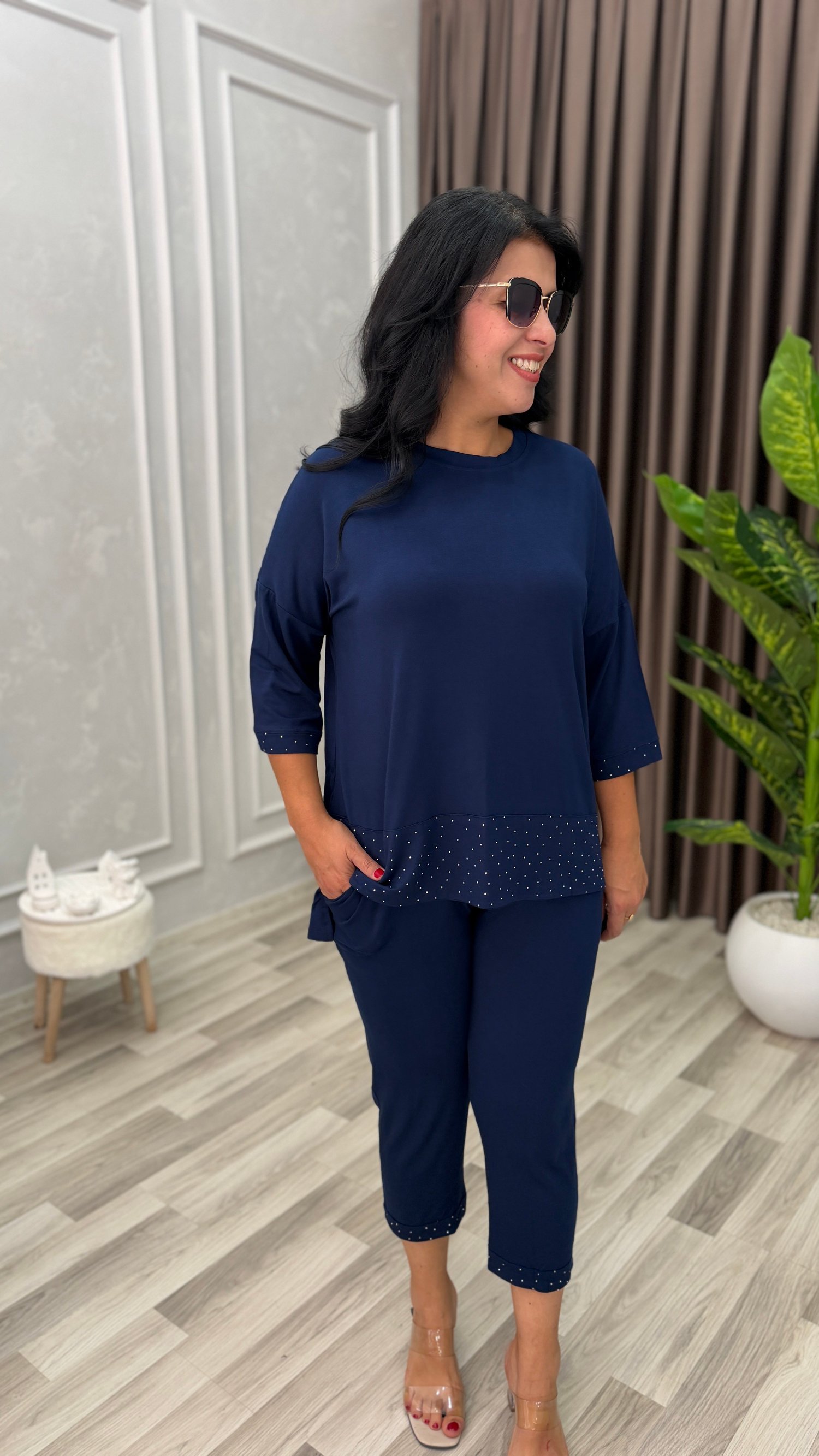 QUEEN COMFORT TAKIM LACİVERT                                                                                                                                                                                                                 