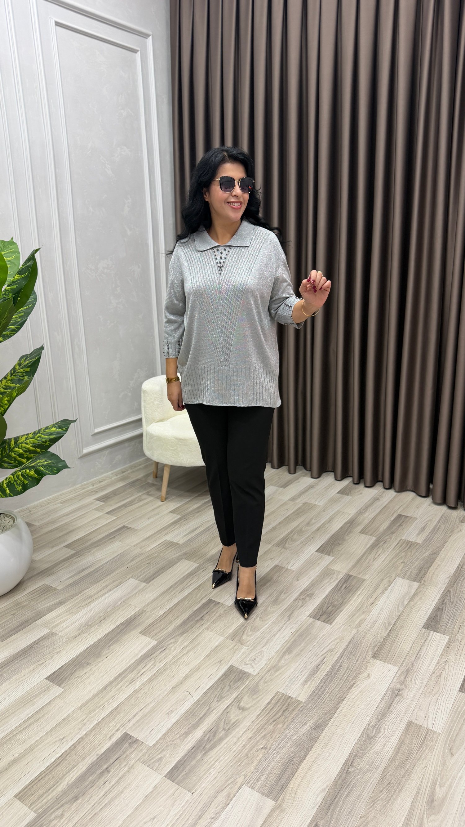 ROVENA DROPLU ELITE TRIKO GRİ