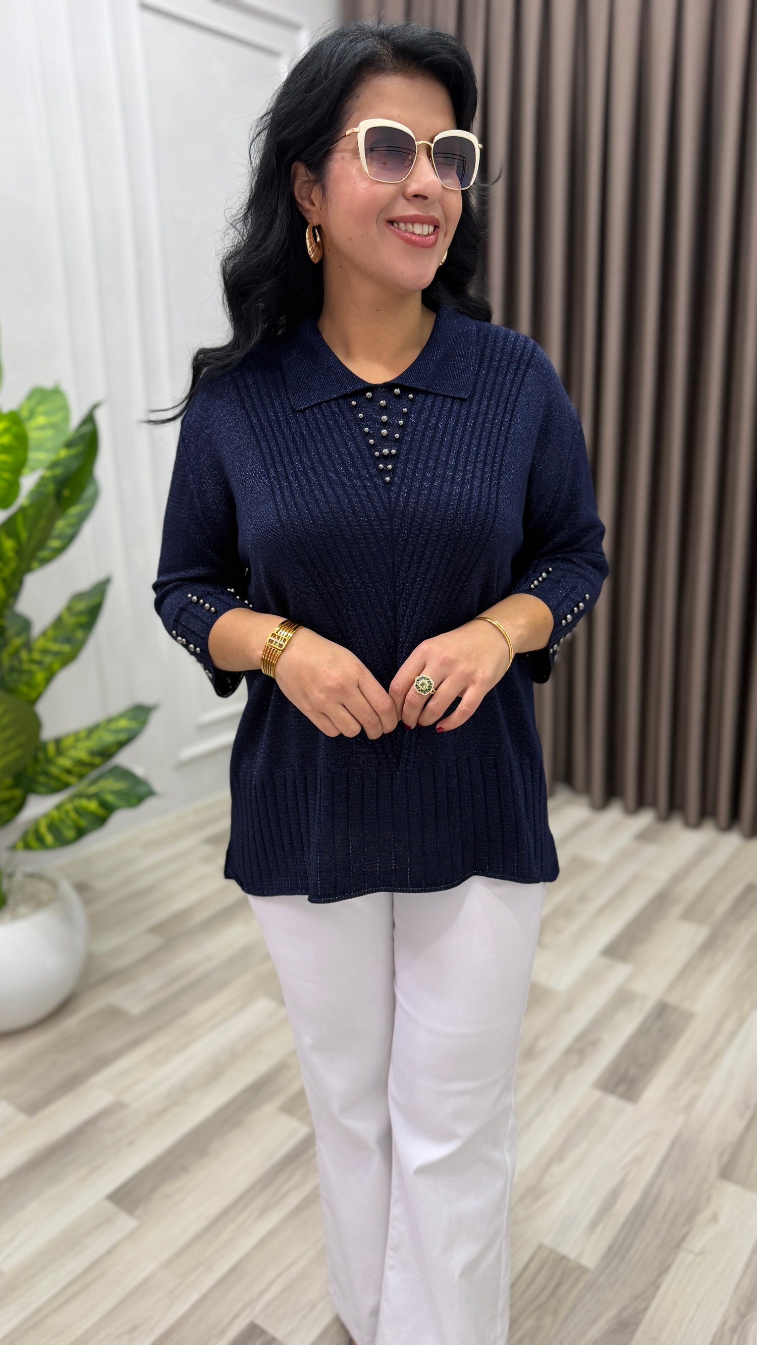 ROVENA DROPLU ELITE TRIKO LACİVERT