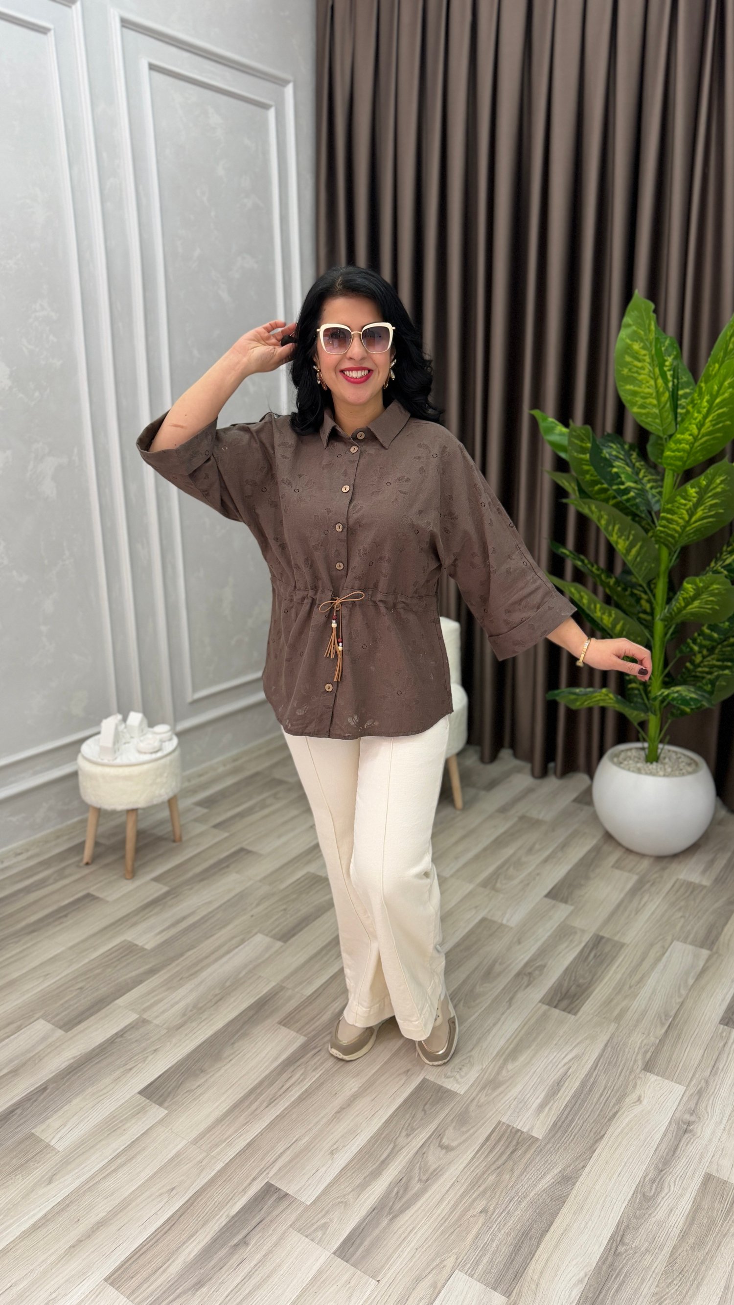 SERENA PREMIUM KETEN GÖMLEK SİYAH