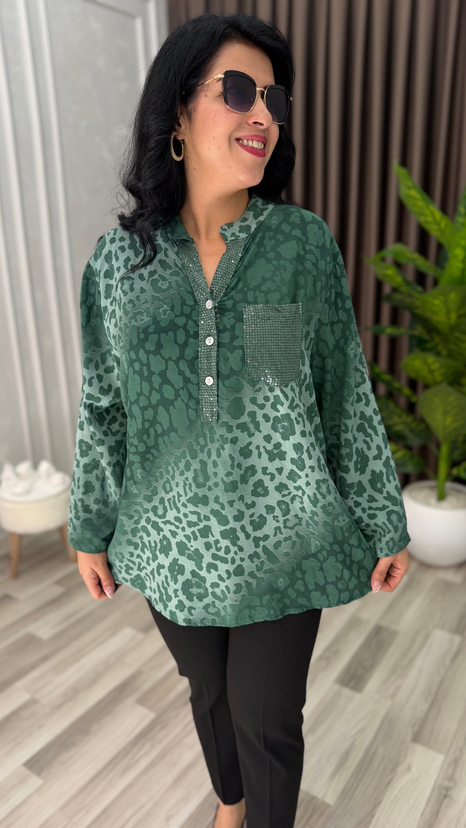 SIMPLE ELEGANCE BLUZ YEŞİL