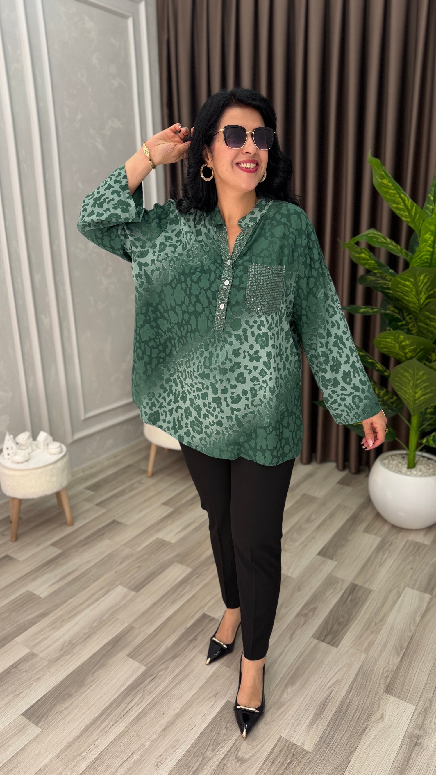 SIMPLE ELEGANCE BLUZ YEŞİL