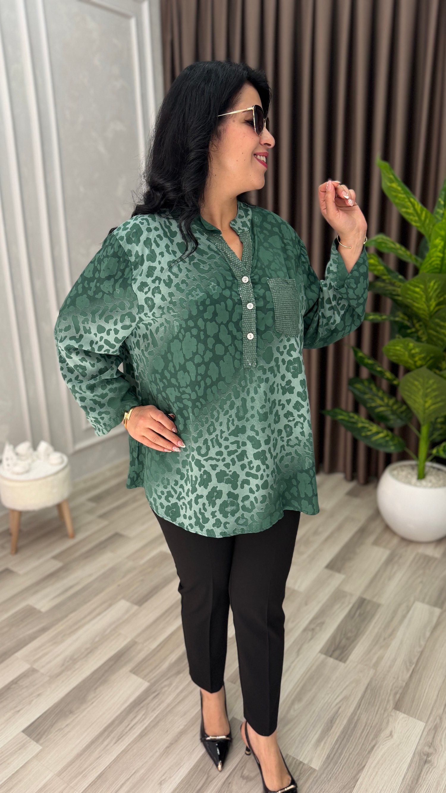 SIMPLE ELEGANCE BLUZ YEŞİL
