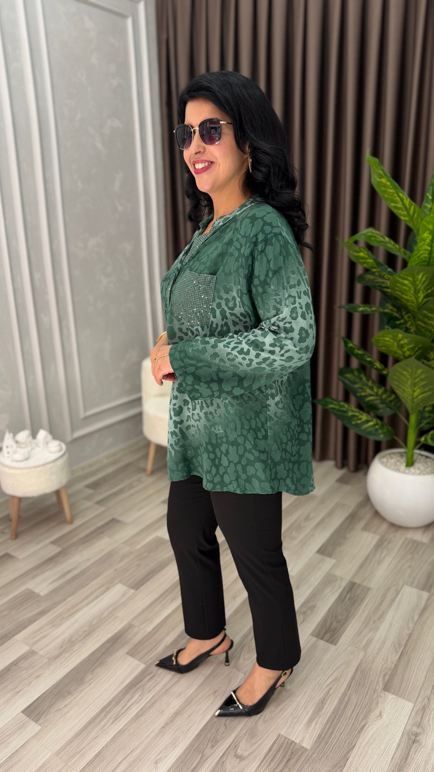 SIMPLE ELEGANCE BLUZ YEŞİL