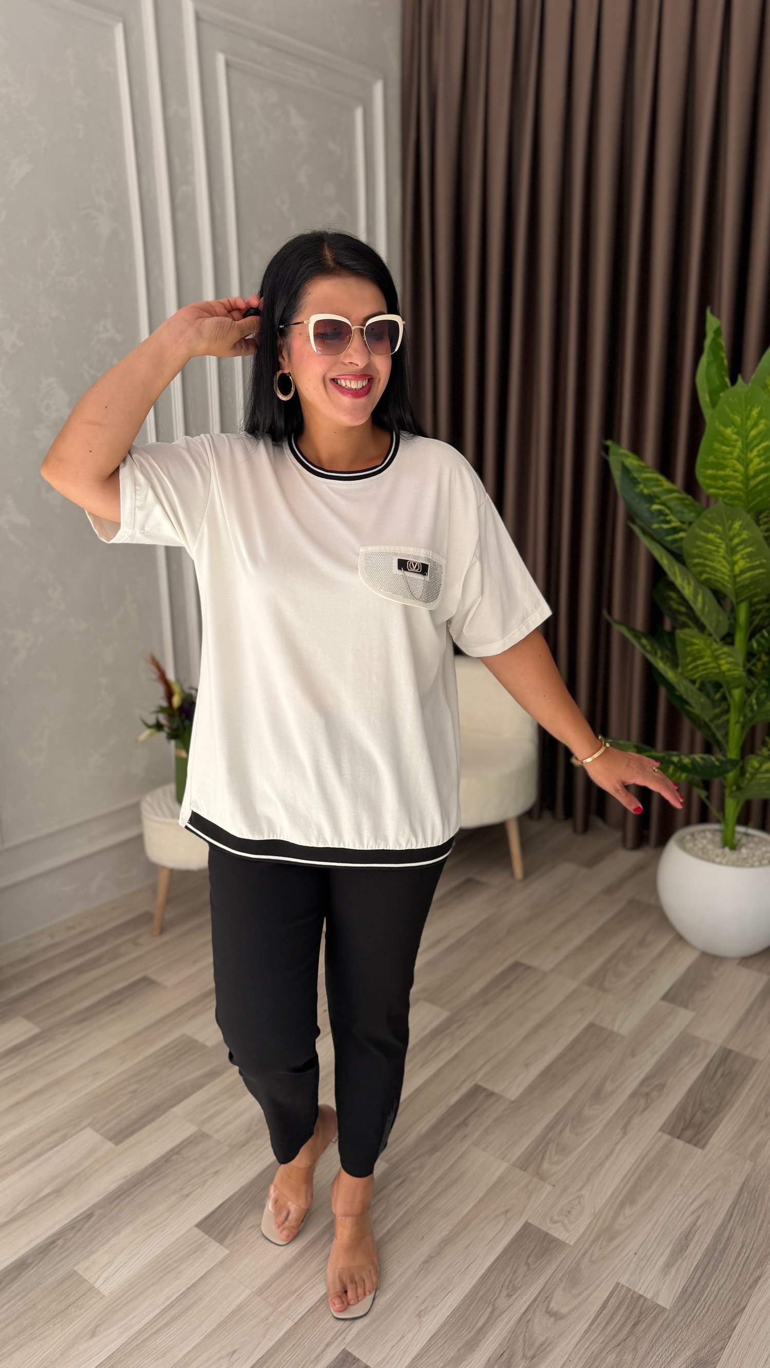 SOFT SHINE TSHIRT / BLUZ BEYAZ
