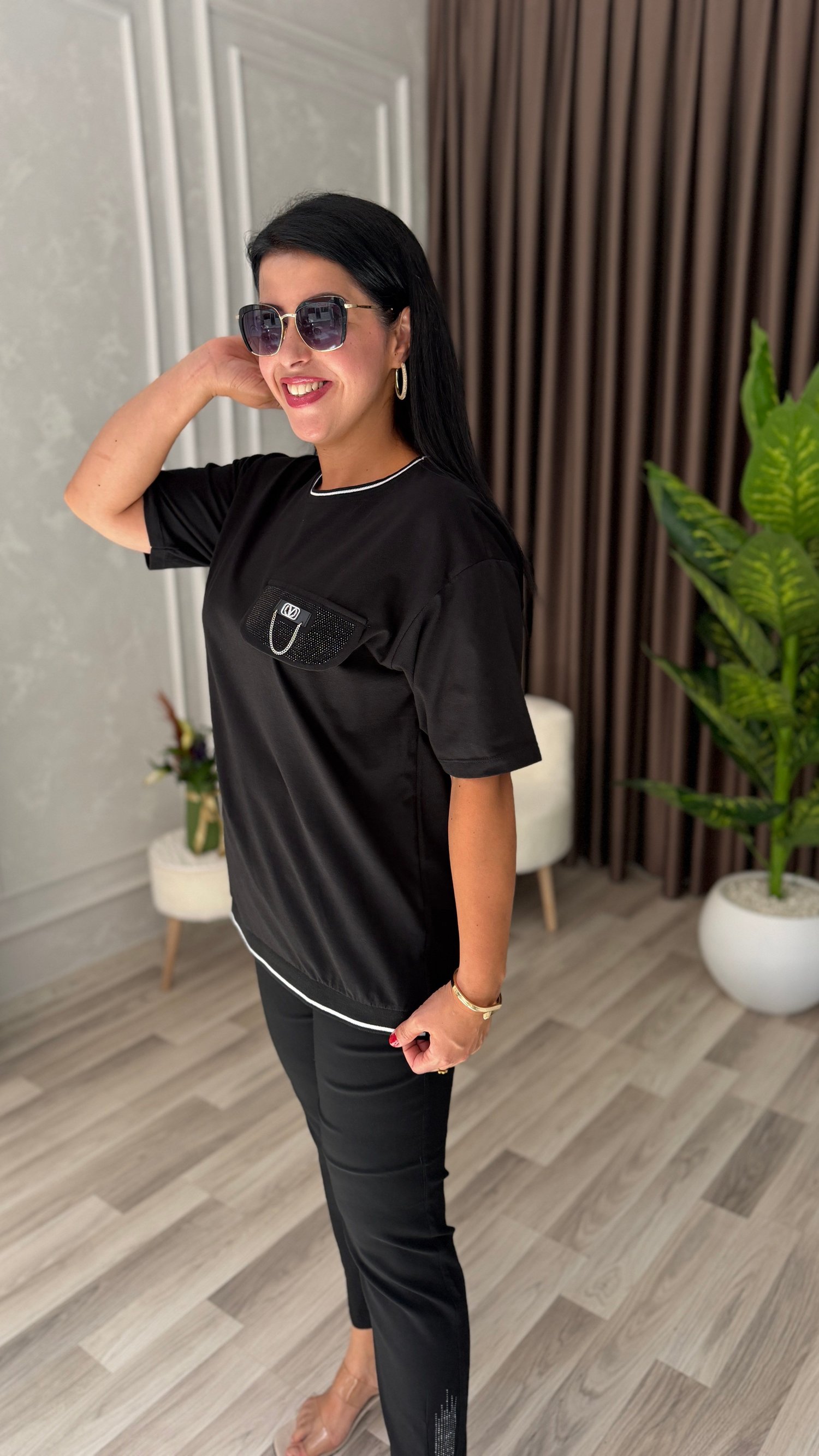 SOFT SHINE TSHIRT / SİYAH
