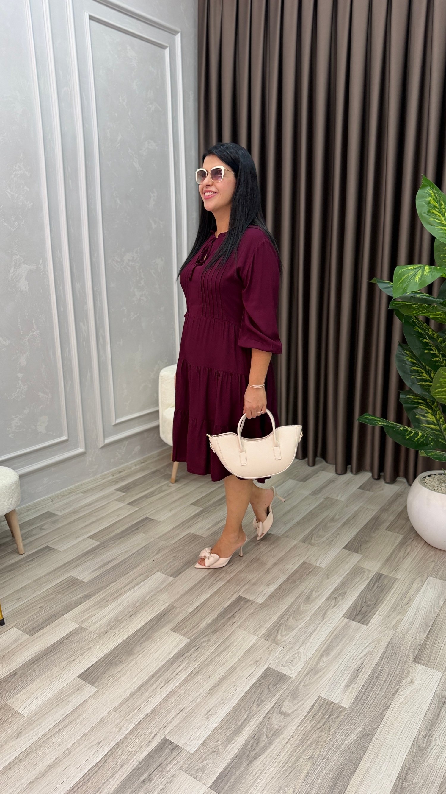 VALERIA VOLANLI ELBİSE MÜRDÜM