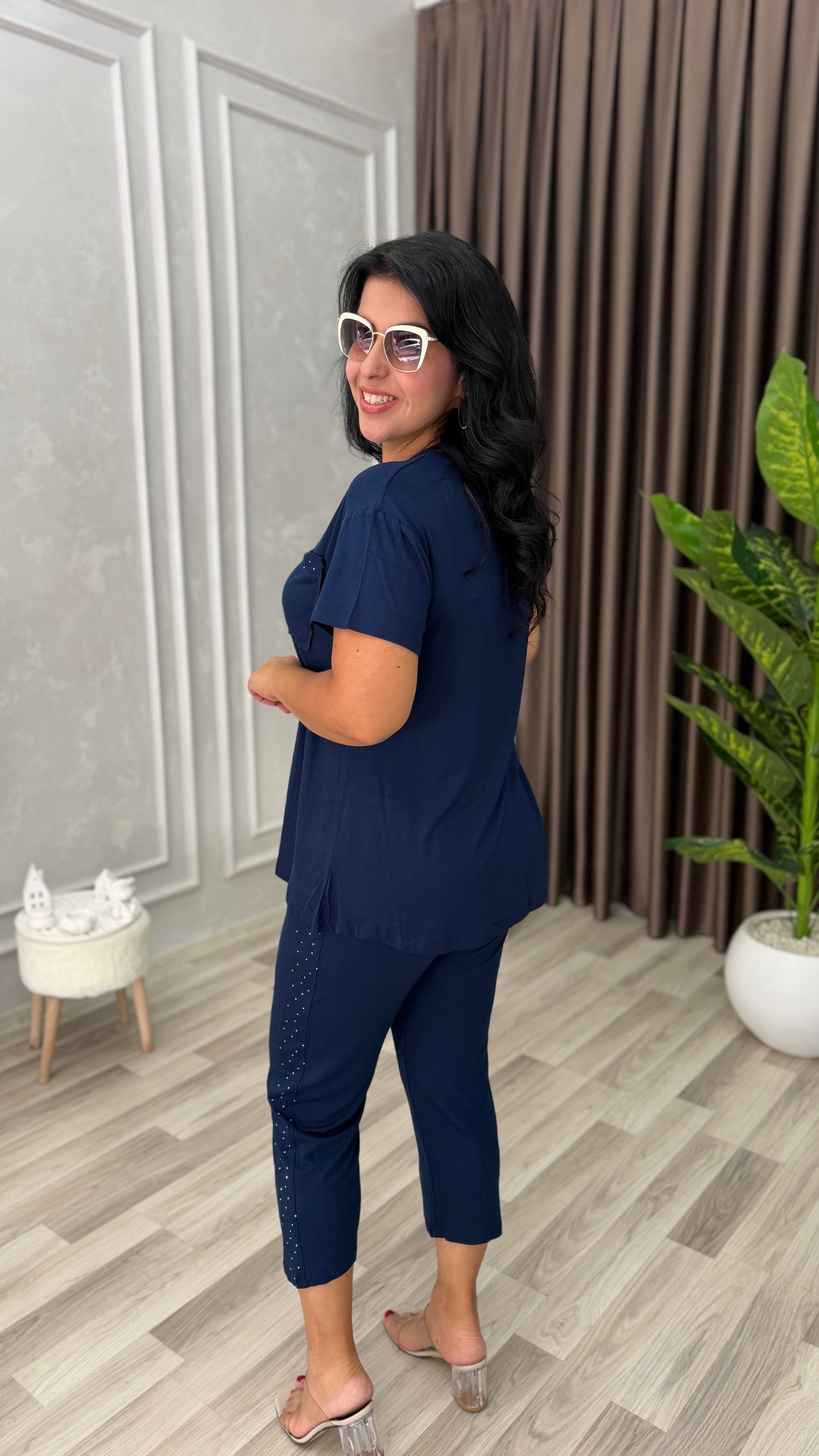 VELOURA COMFORT TAKIM LACİVERT                                                                                                                                                                          