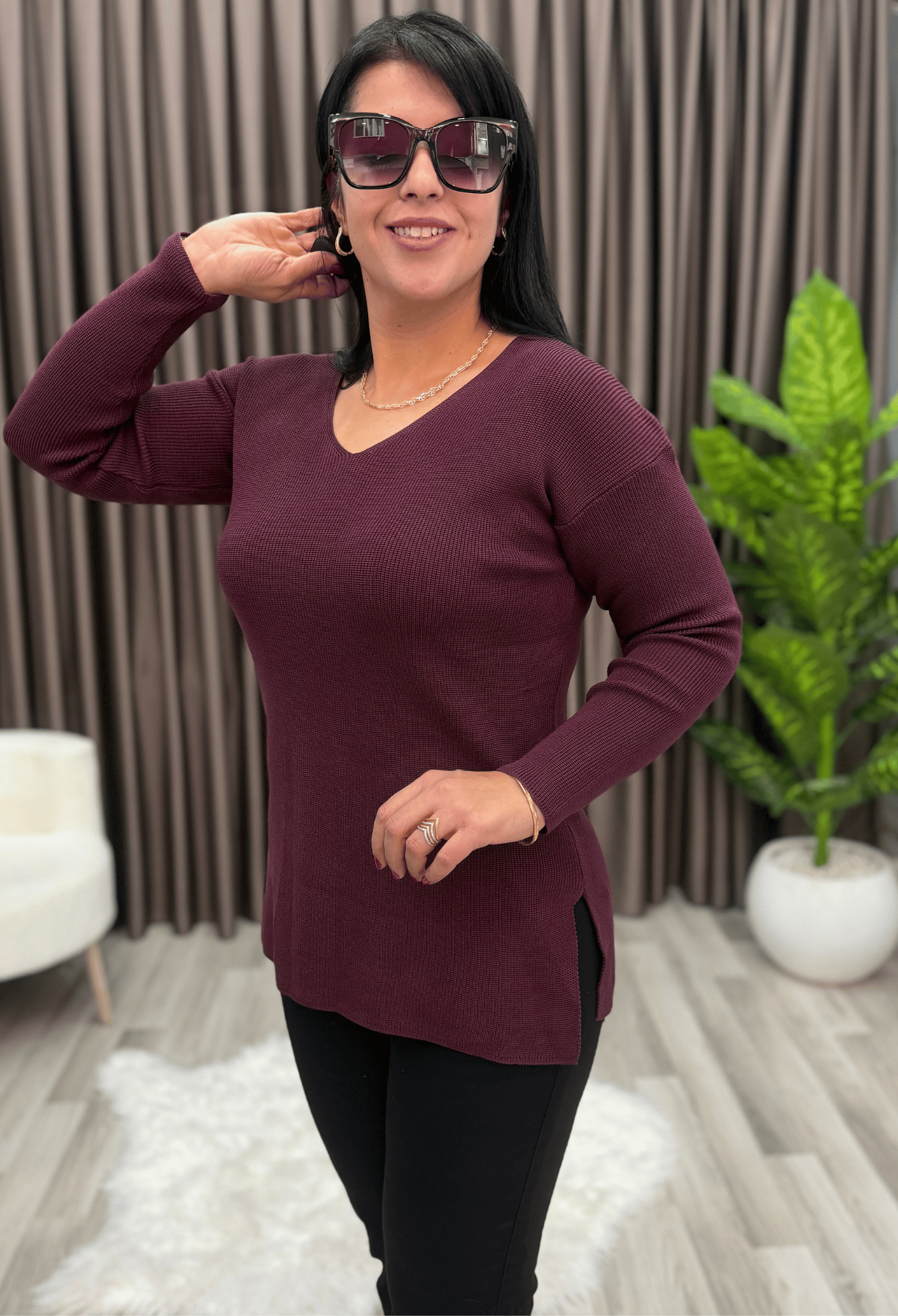 Vera Soft Triko Kazak Mürdüm