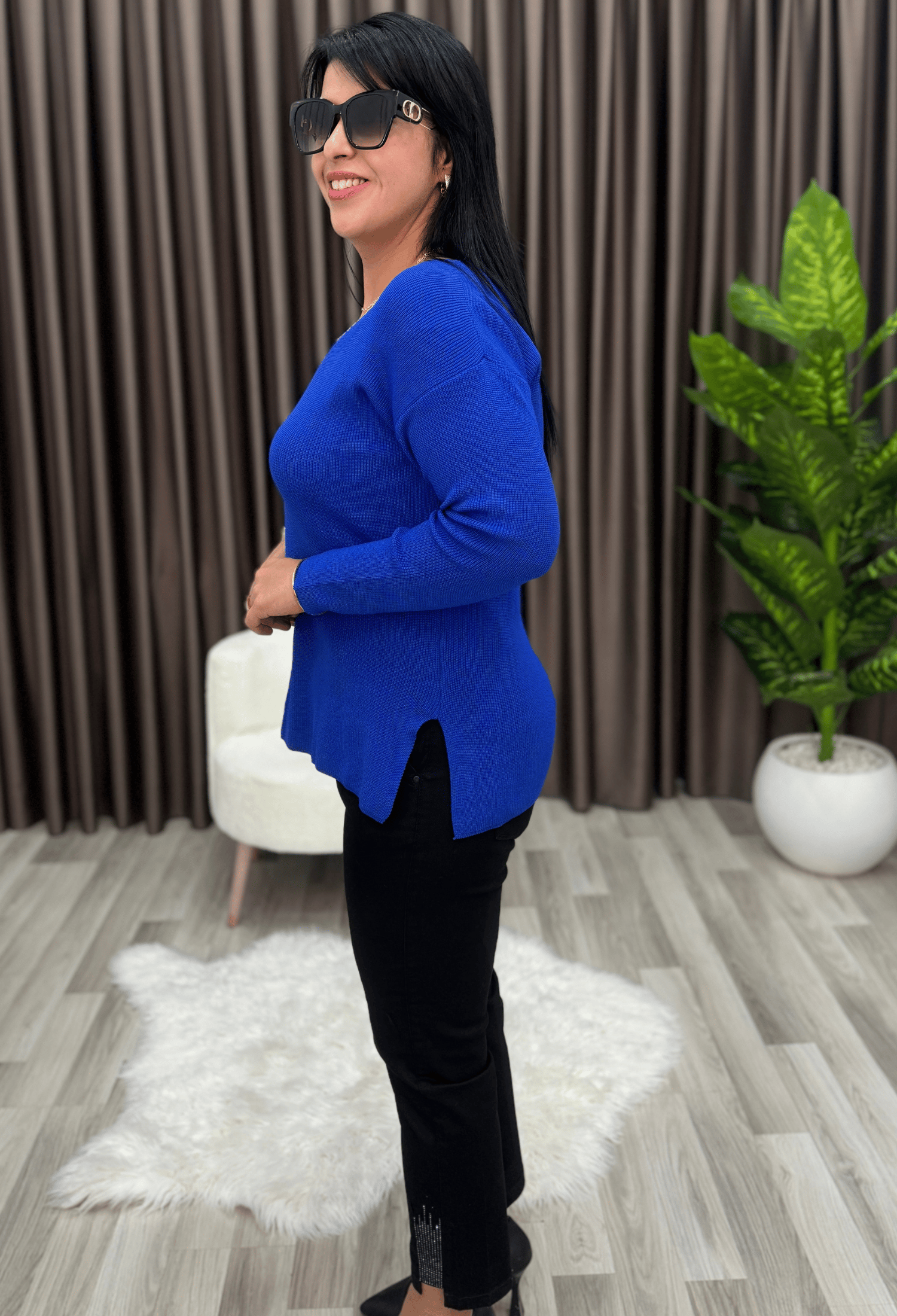 Vera Soft Triko Kazak Saks Mavi