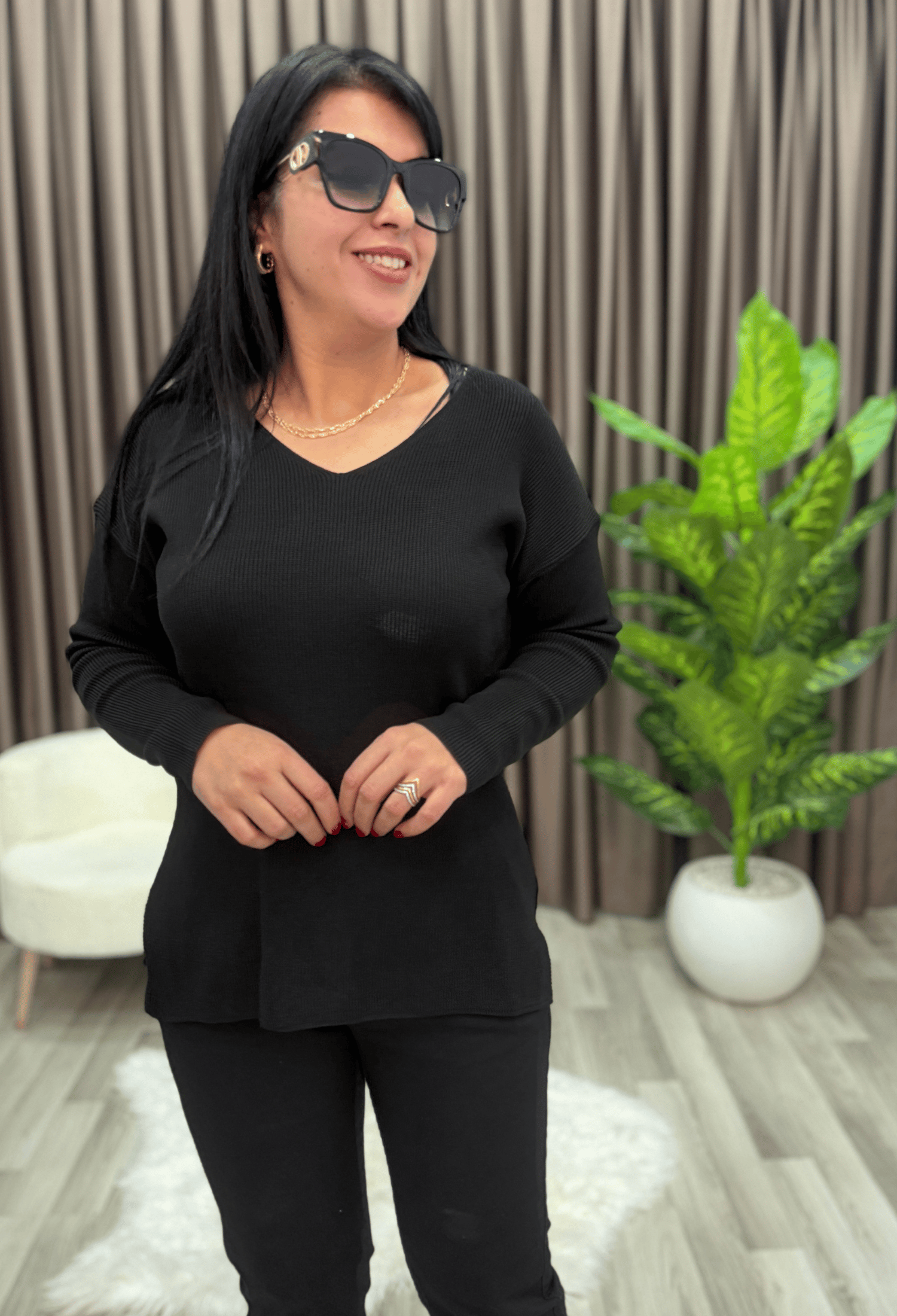 Vera Soft Triko Kazak Siyah